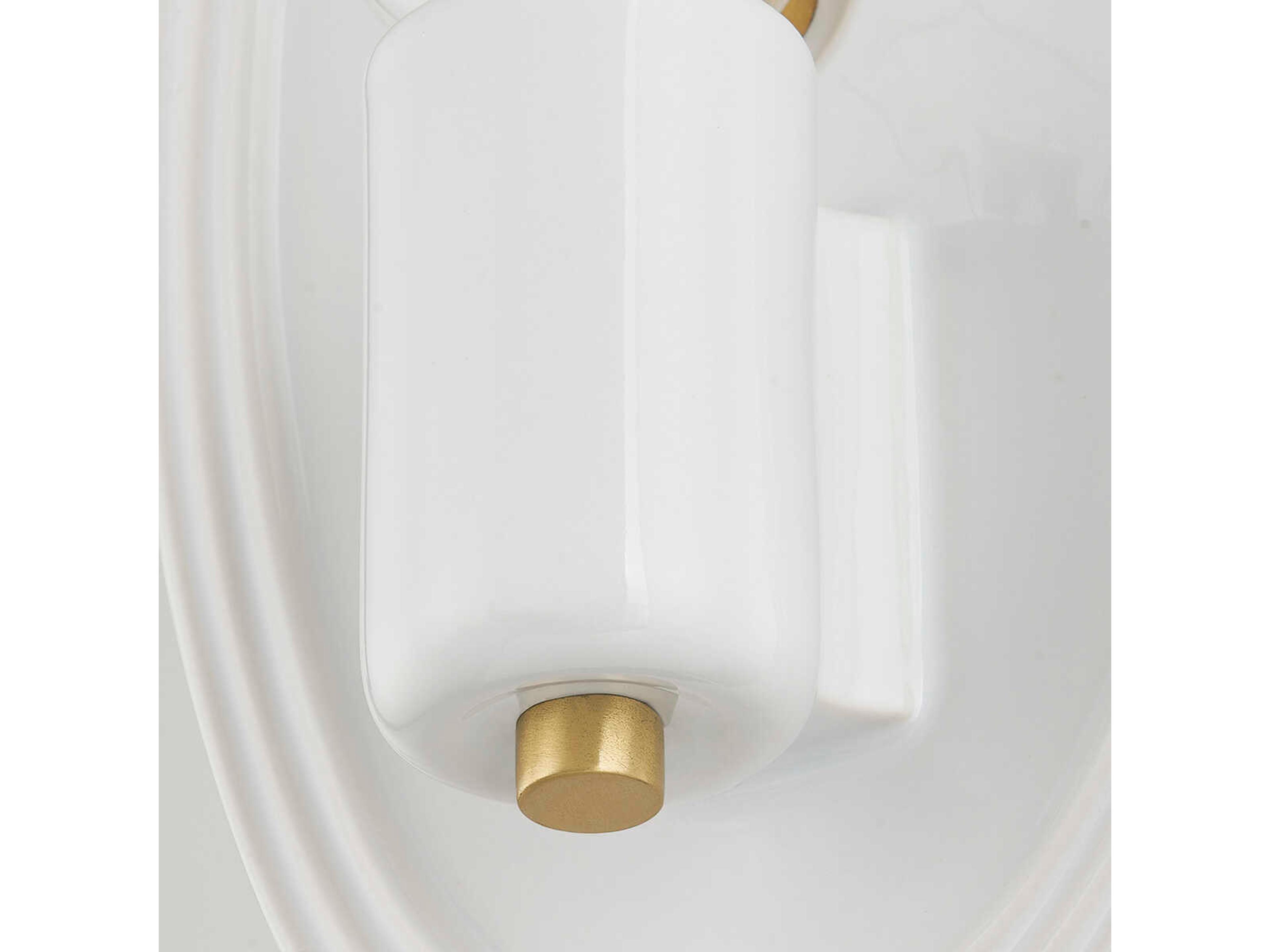 Mitzi Joyce 1-Light Aged Brass White Wall Sconce