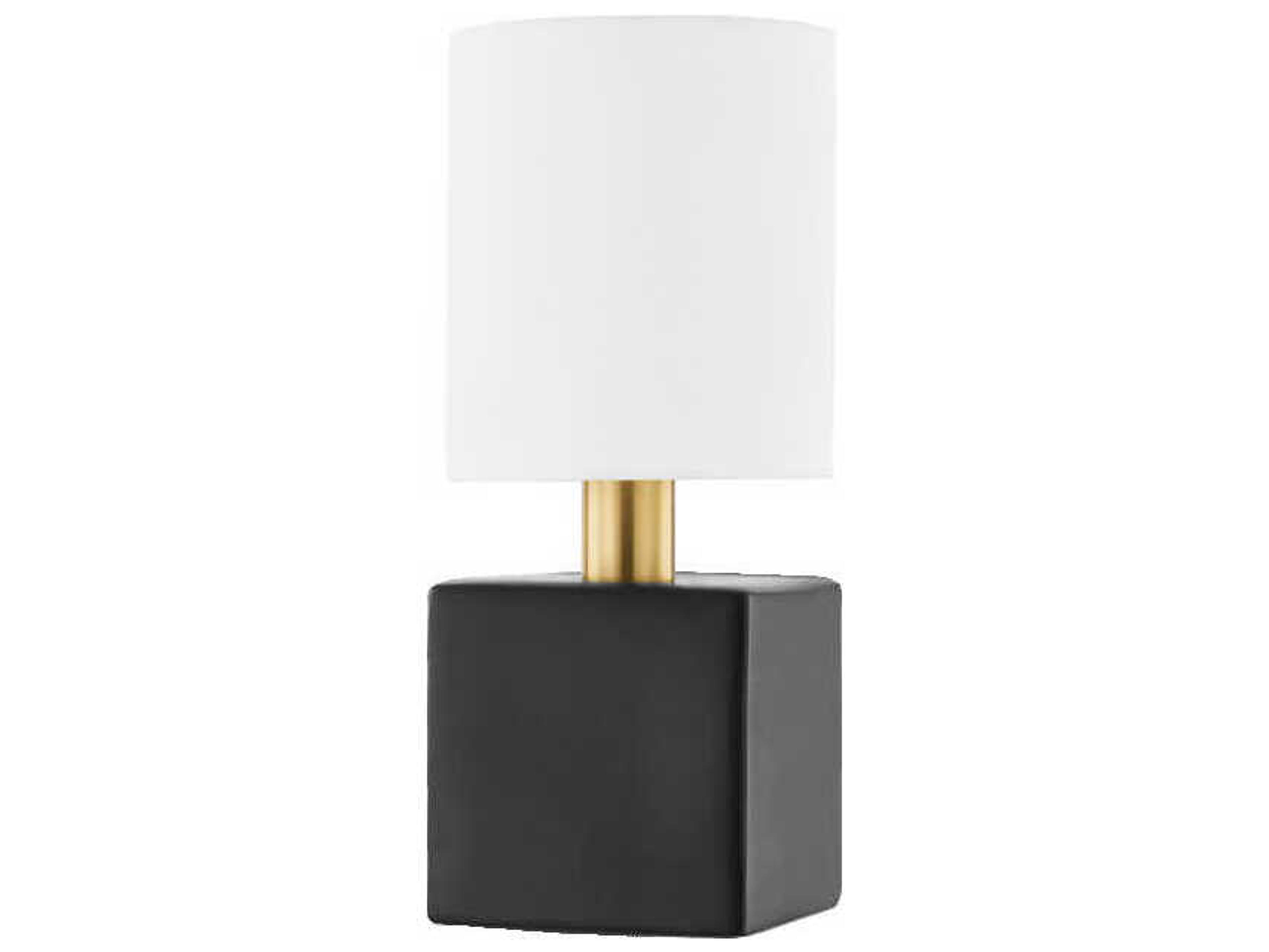 Joey 1-Light Aged Brass Black Wall Sconce