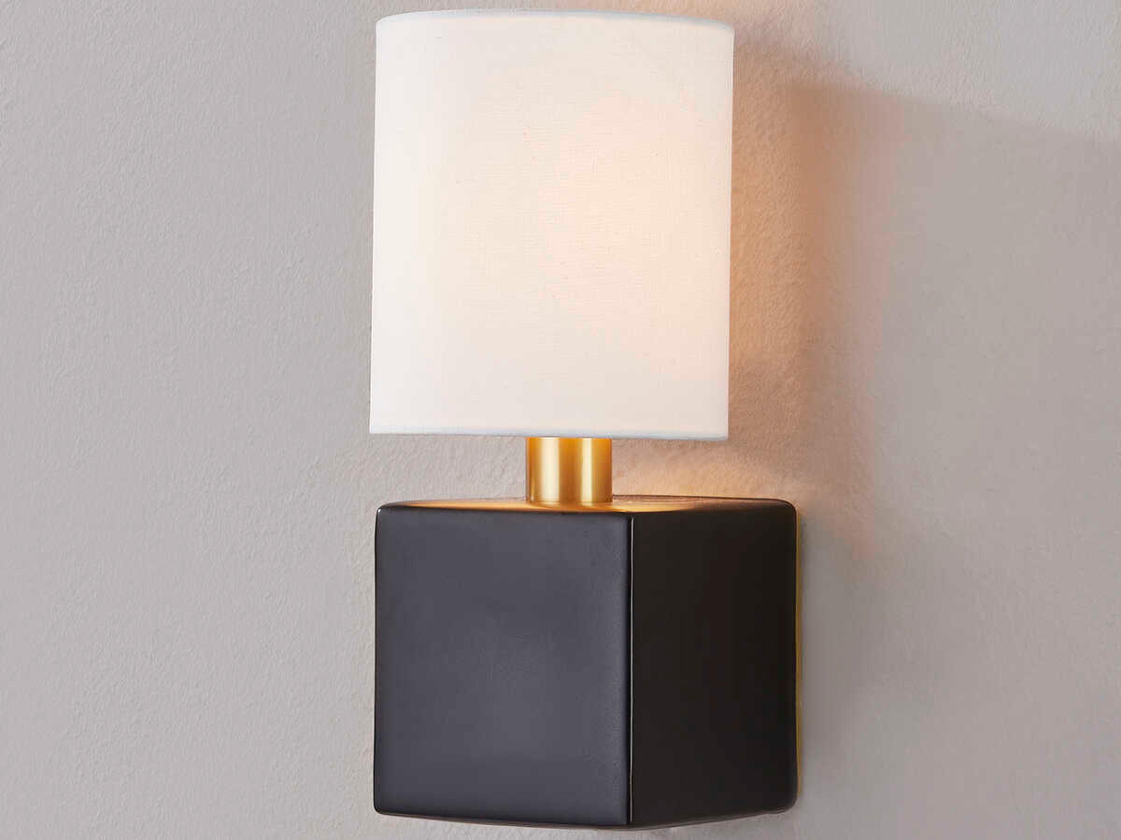 Mitzi Joey 1-Light Aged Brass Black Wall Sconce