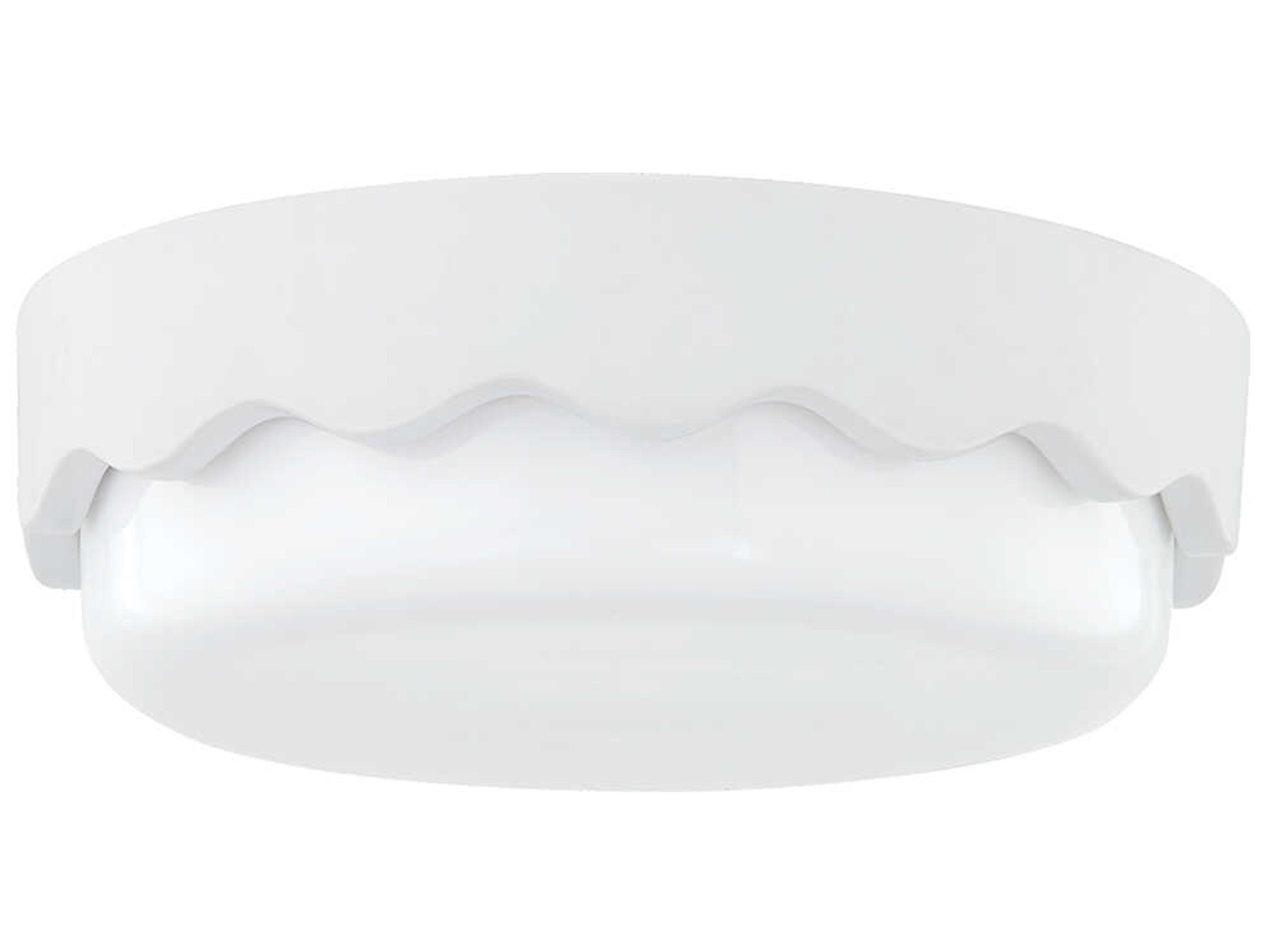 Wave Flush Mount Ceiling Light in Ceramic Matte White