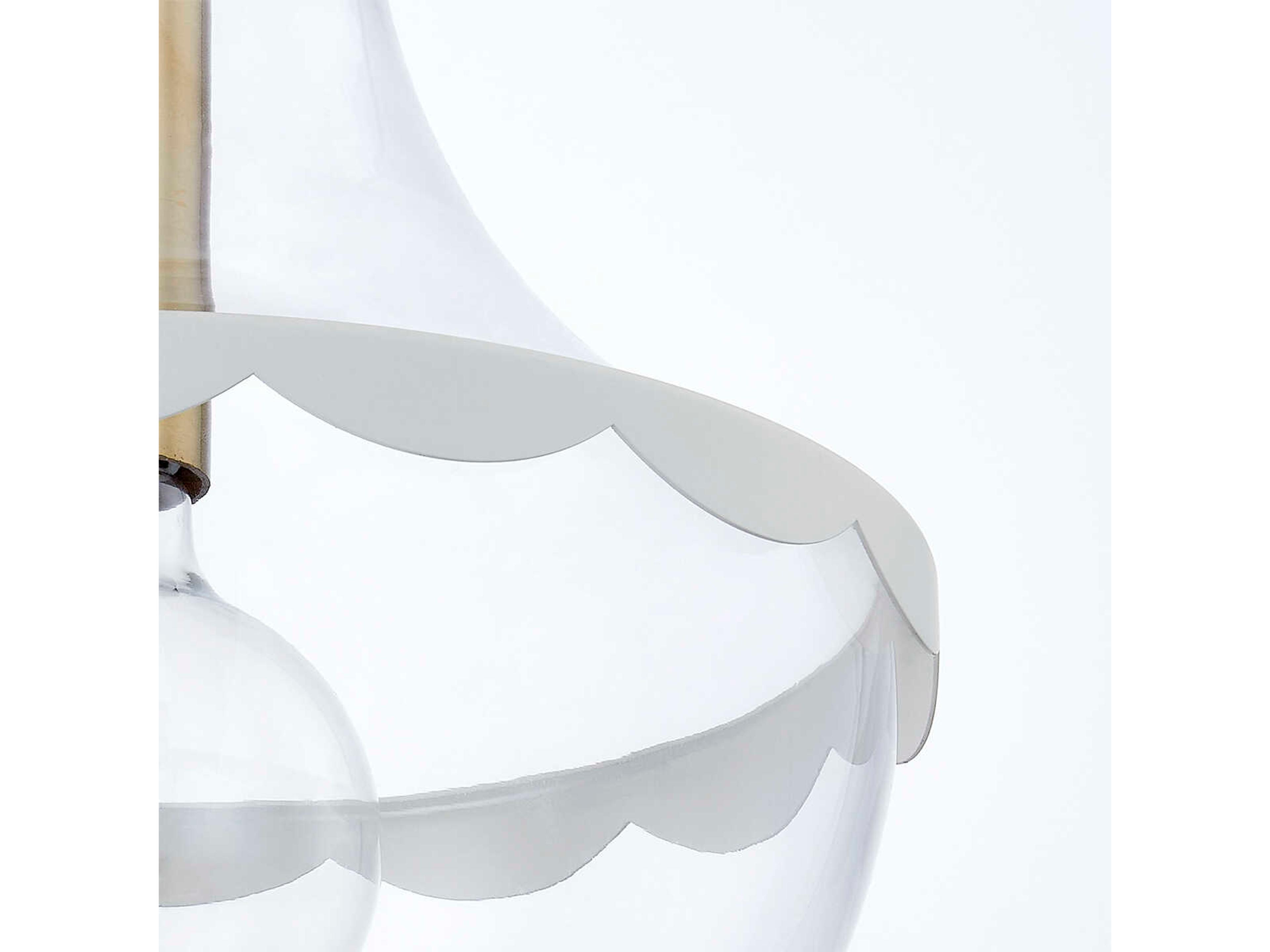 Mitzi Alaina 1-Light Aged Brass White Glass Pendant