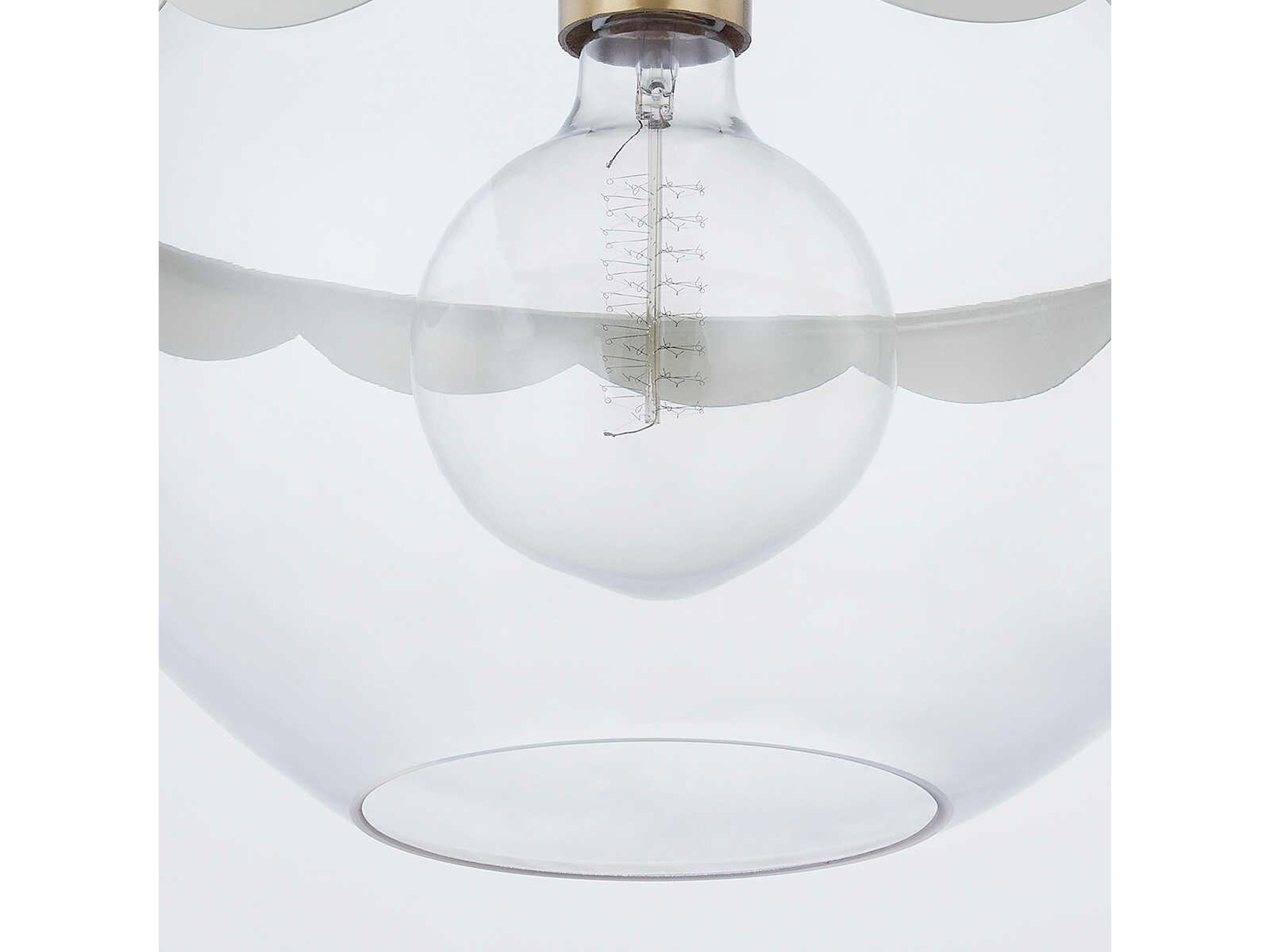 Mitzi Alaina 1-Light Aged Brass White Glass Pendant