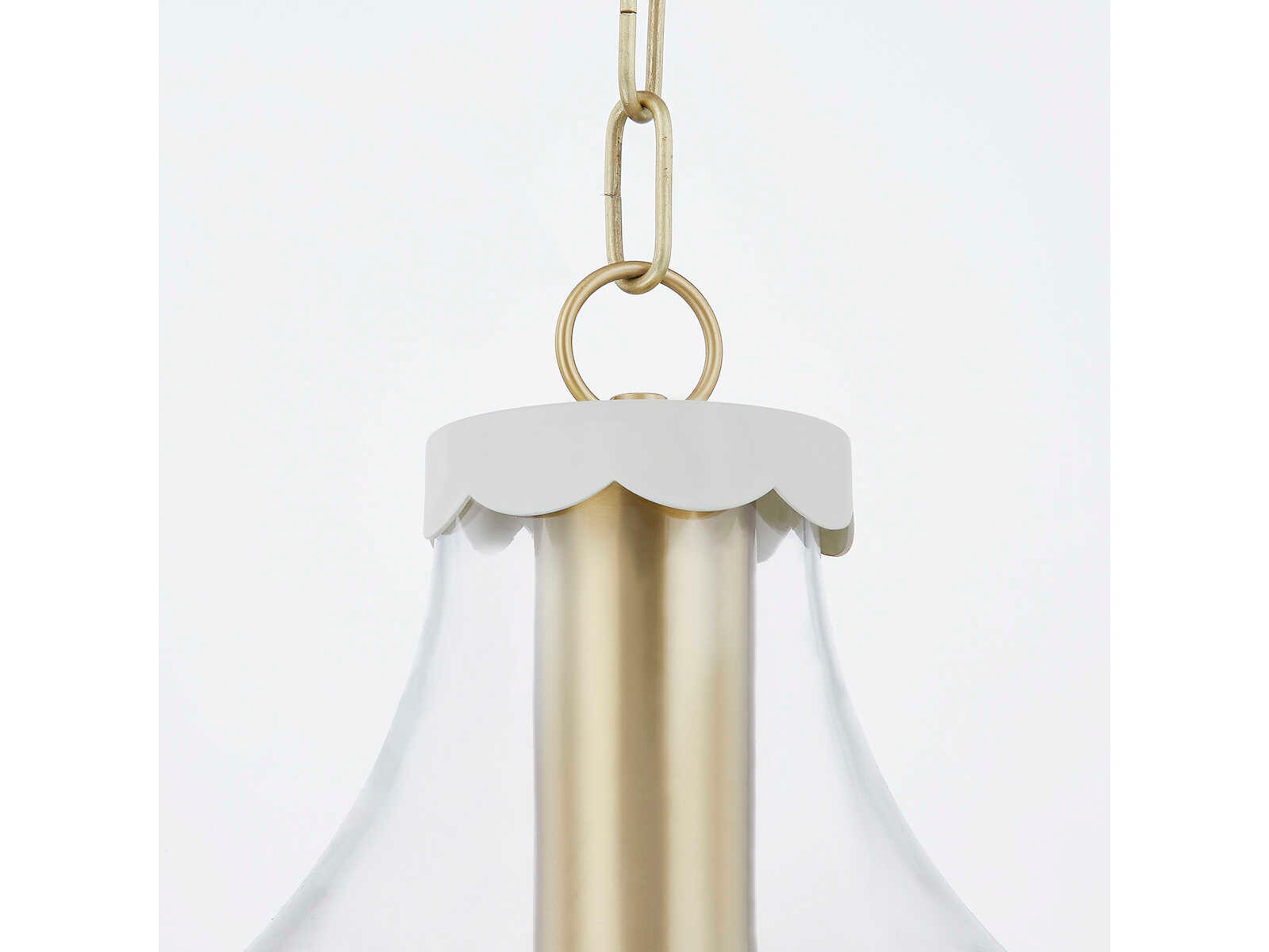 Mitzi Alaina 1-Light Aged Brass White Glass Mini Pendant