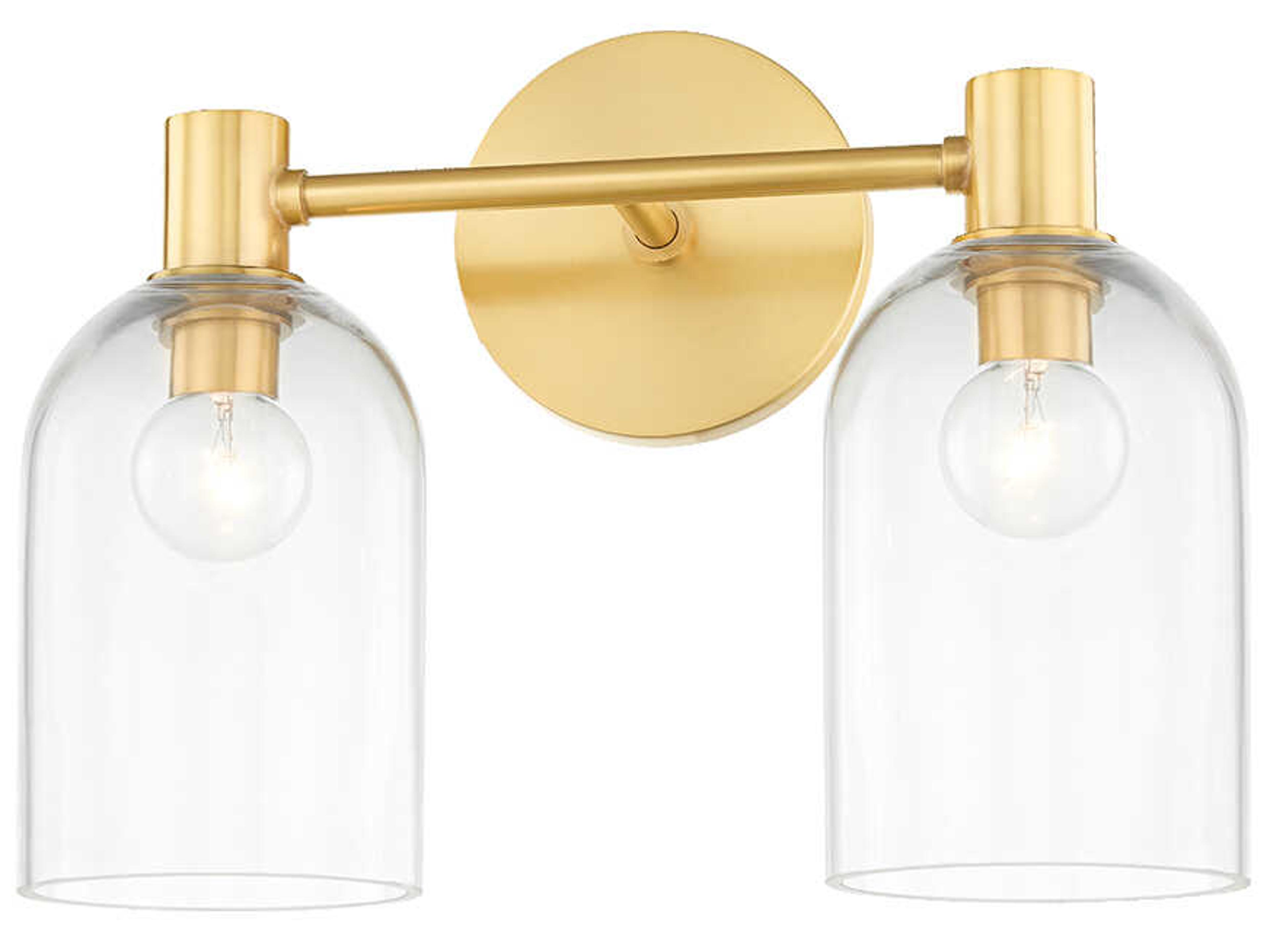 Paisley 2-Light Bath Vanity Aged Brass