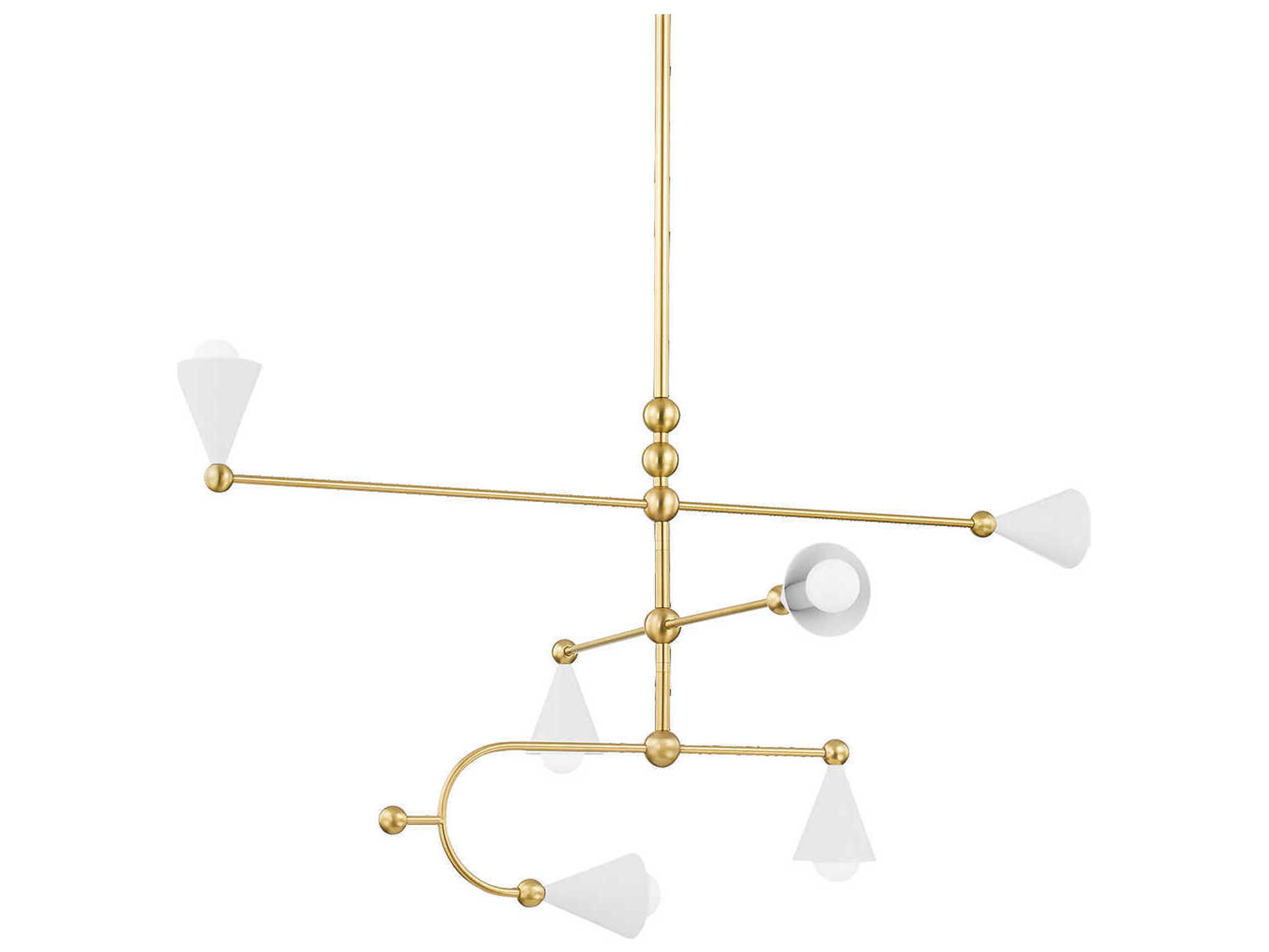 Hikari 6-Light Aged Brass Soft White Pendant