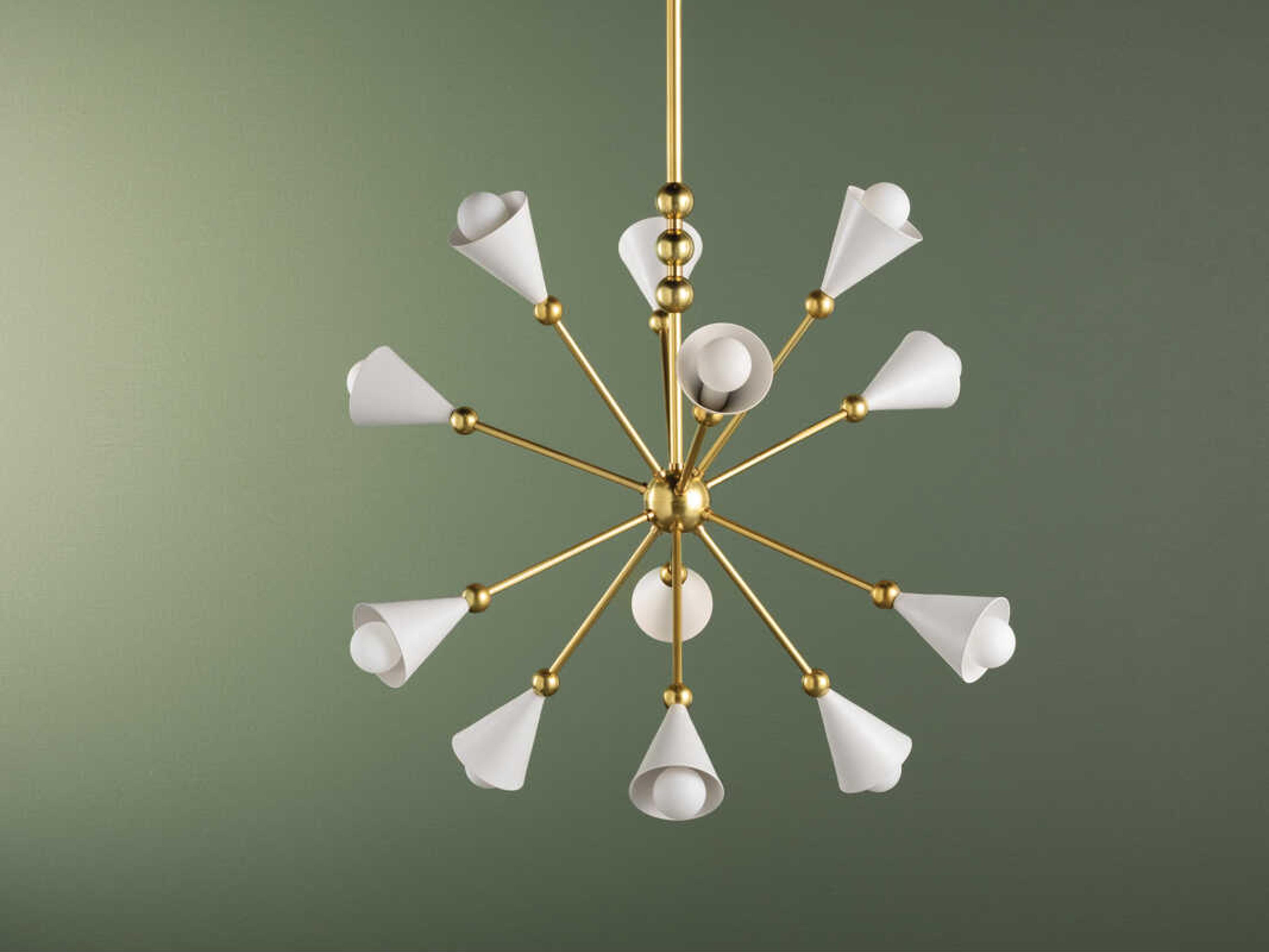 Mitzi Hikari 12-Light Aged Brass Soft White Sputnik Chandelier