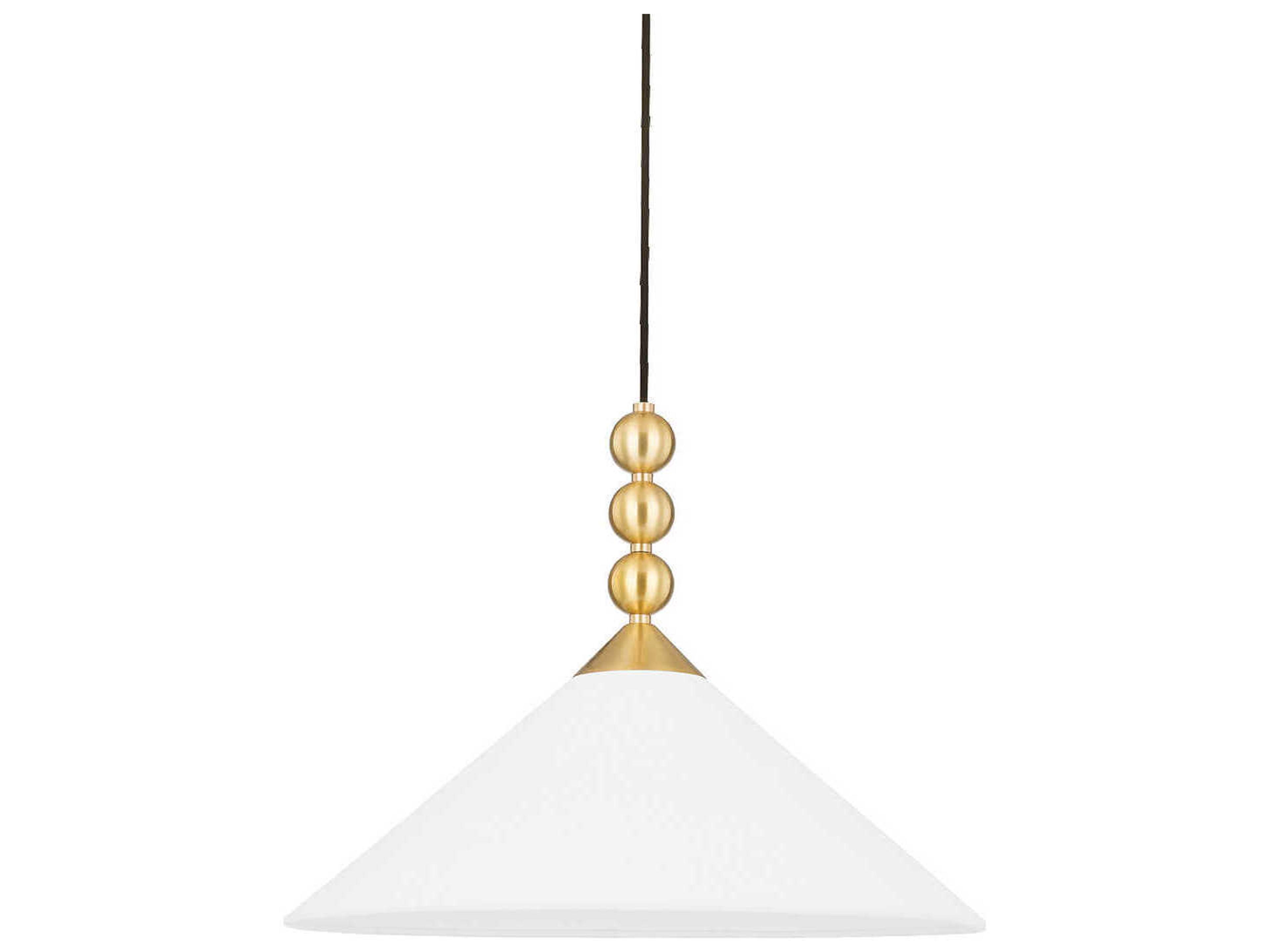 Sang 1-Light Aged Brass Geometric Pendant