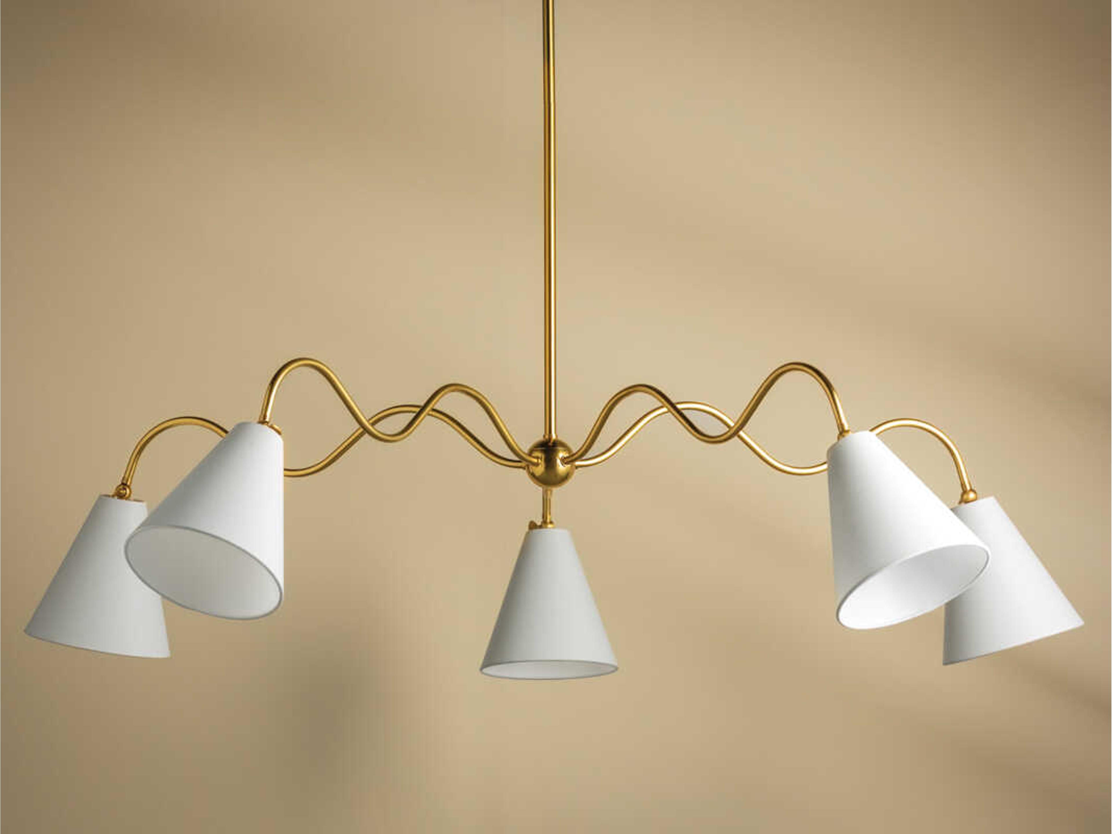 Mitzi Onda 5-Light Aged Brass Chandelier