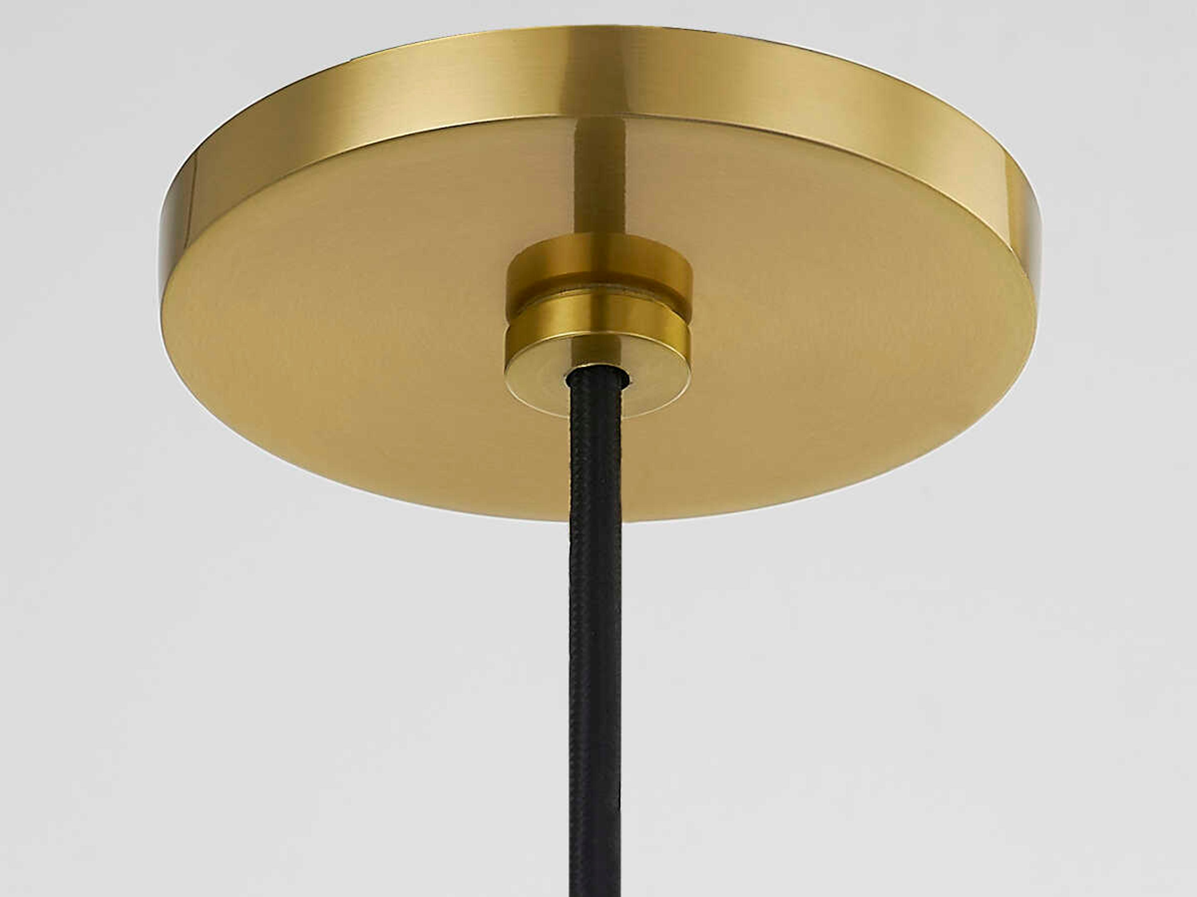 Mitzi Nyah 1-Light Aged Brass Glass Cylinder Mini Pendant