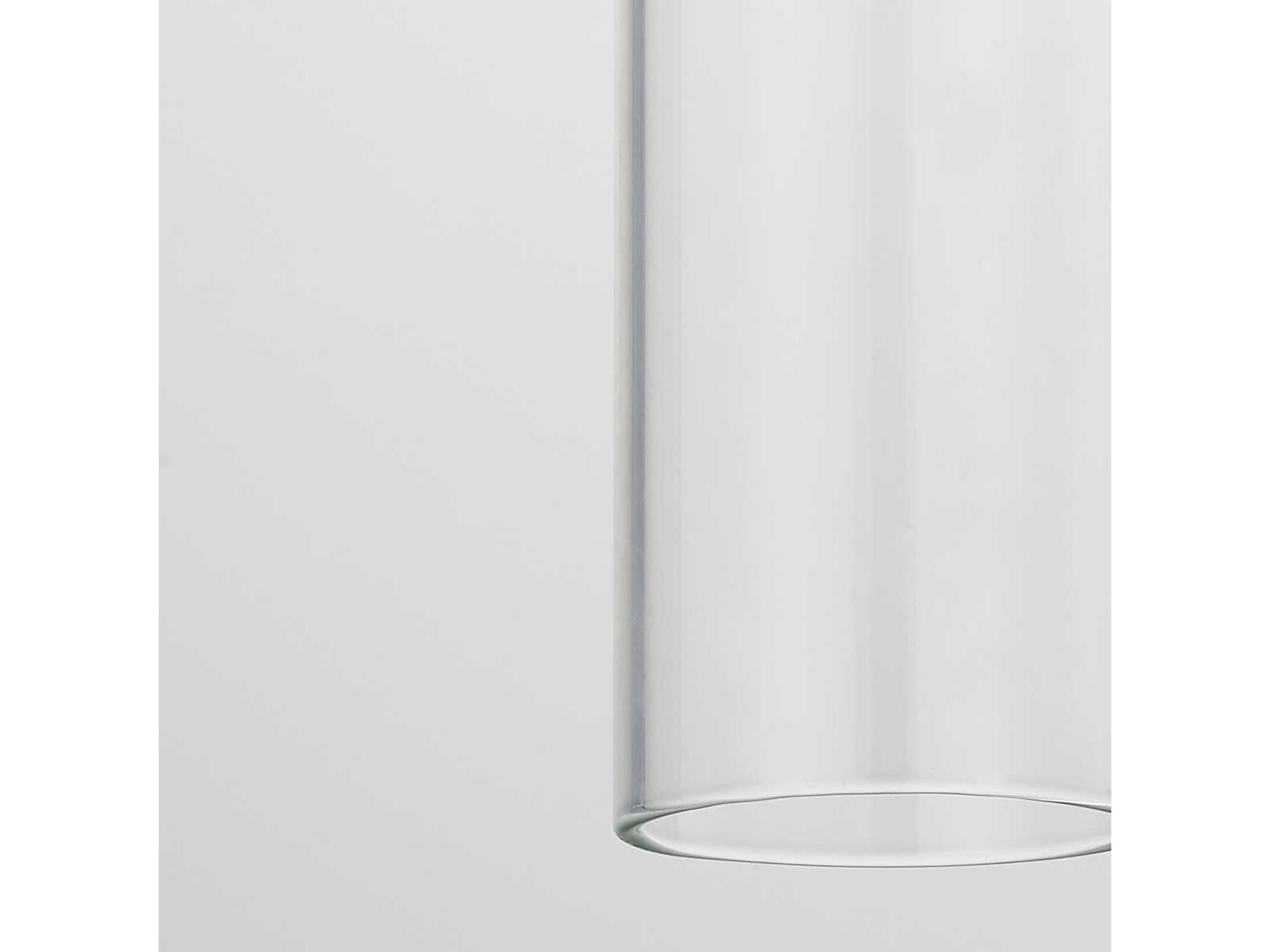 Mitzi Nyah 1-Light Polished Nickel Glass Cylinder Mini Pendant