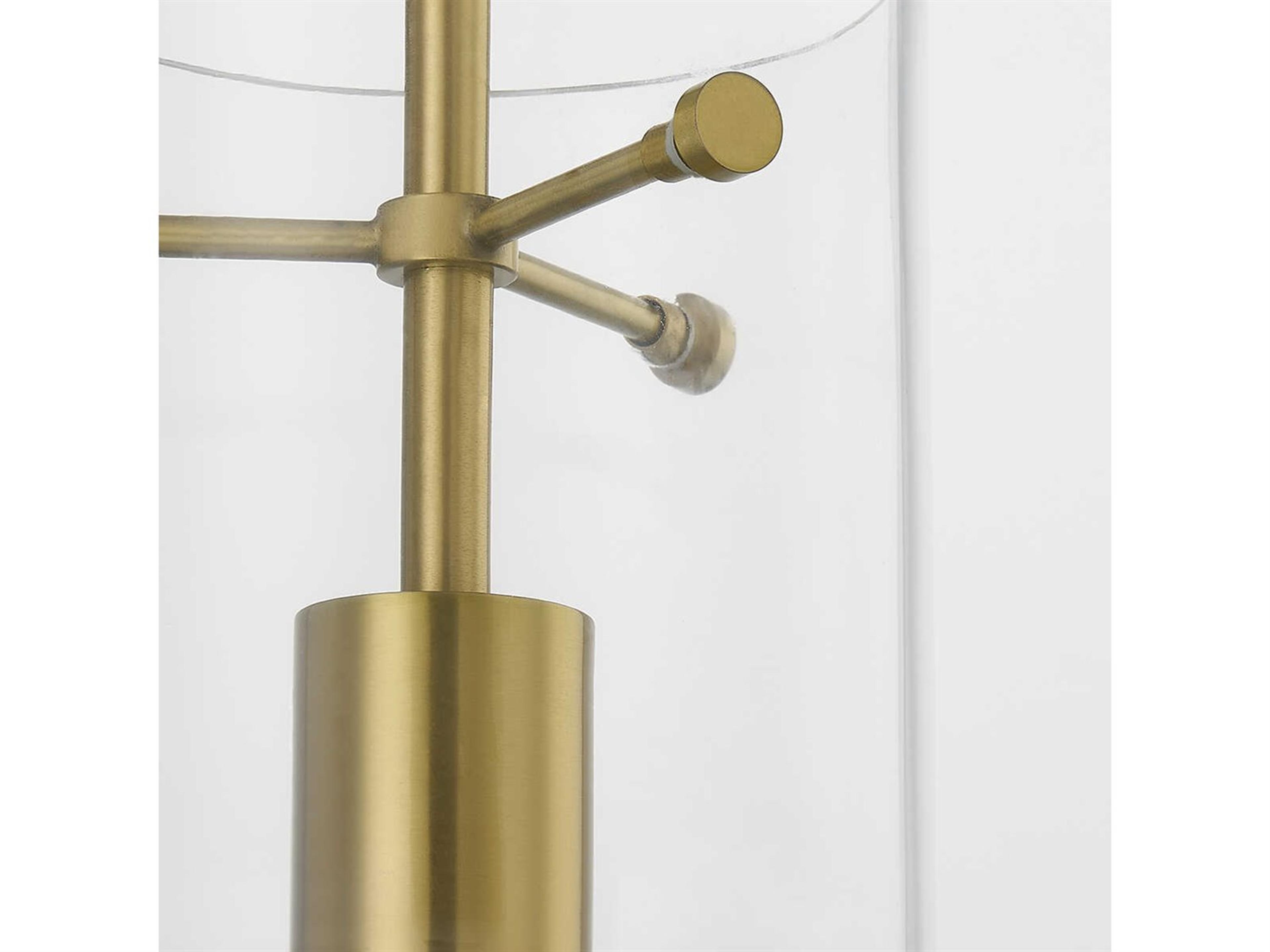 Mitzi Mirabel 1-Light Aged Brass Glass Mini Pendant