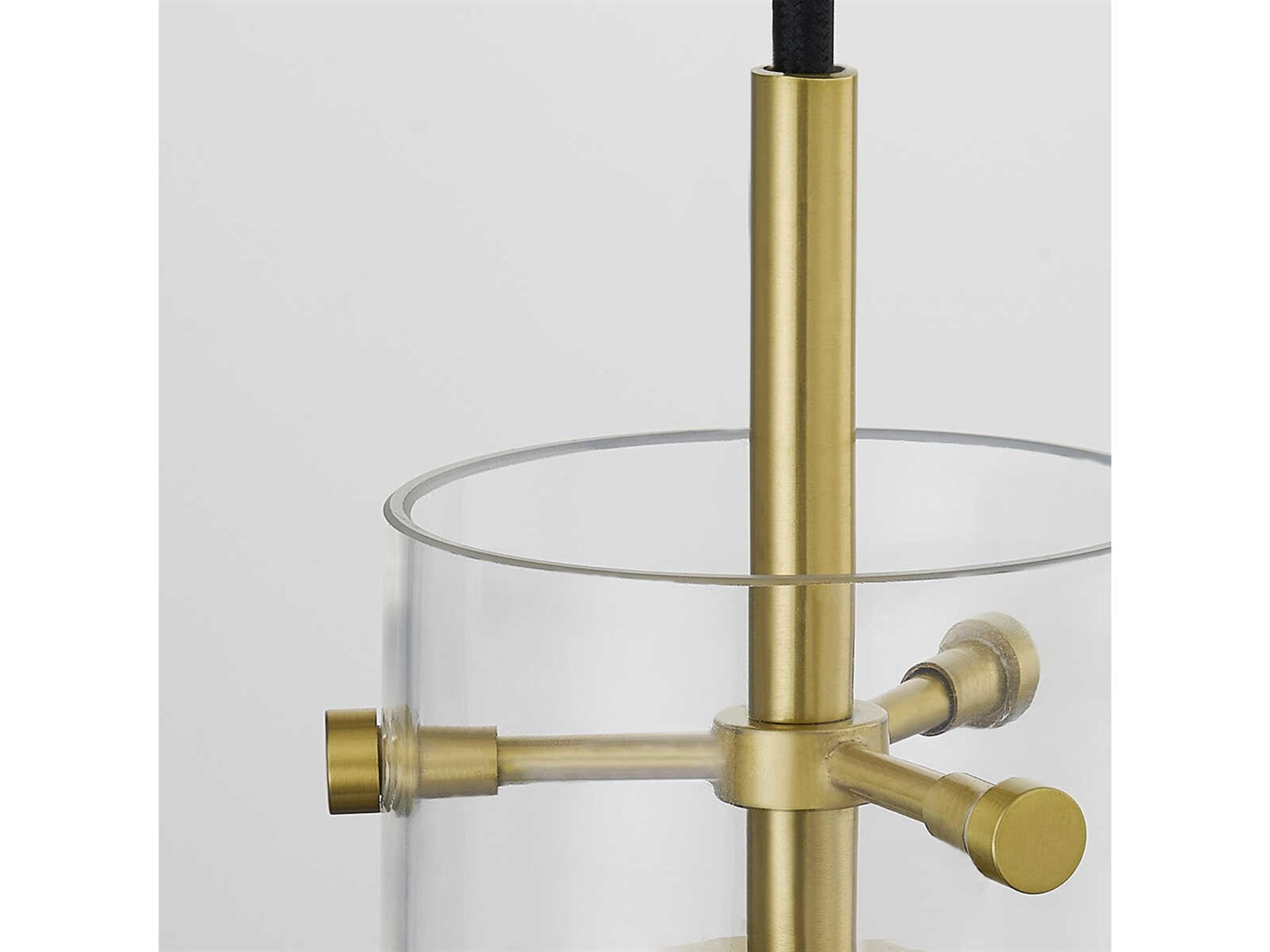 Mitzi Mirabel 1-Light Aged Brass Glass Mini Pendant