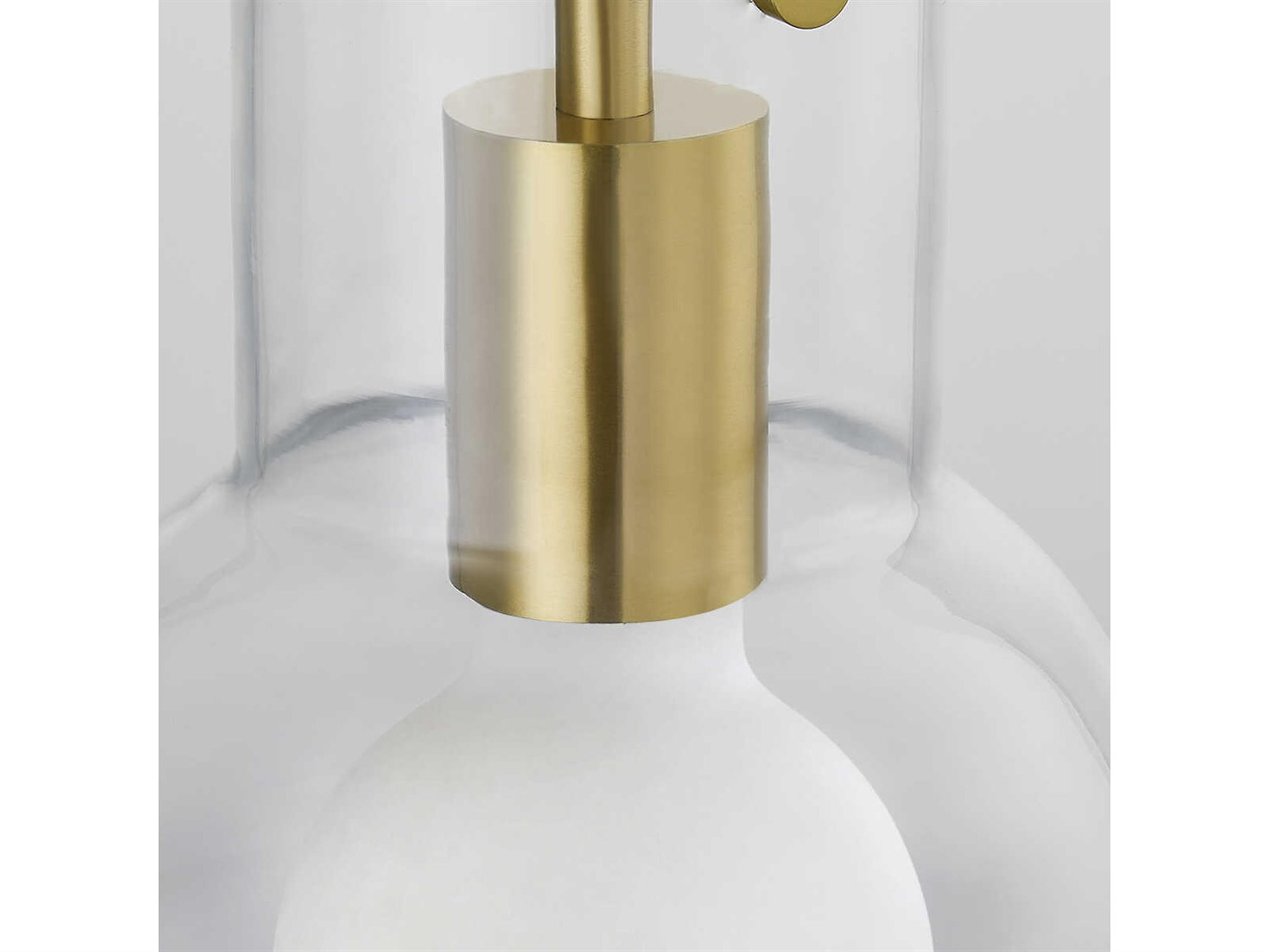 Mitzi Mirabel 1-Light Aged Brass Glass Mini Pendant