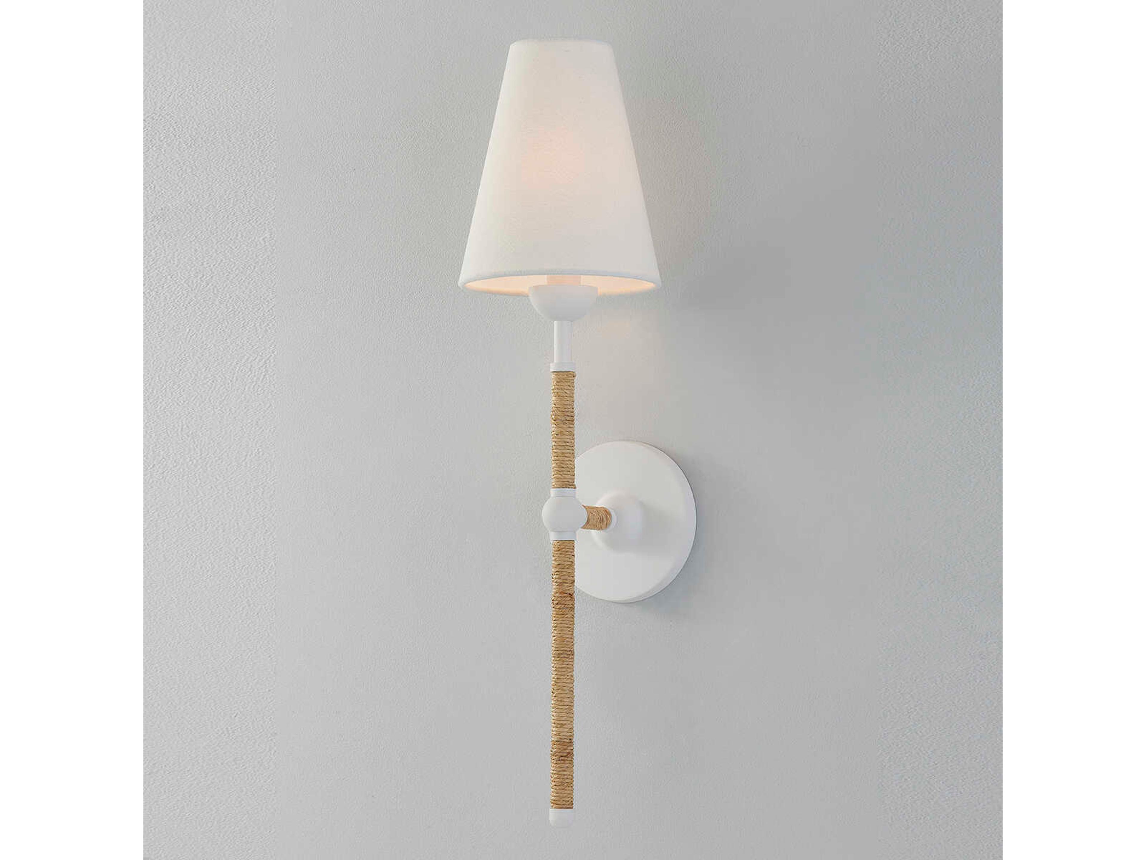 Mitzi Mariana 1-Light Textured White Wall Sconce