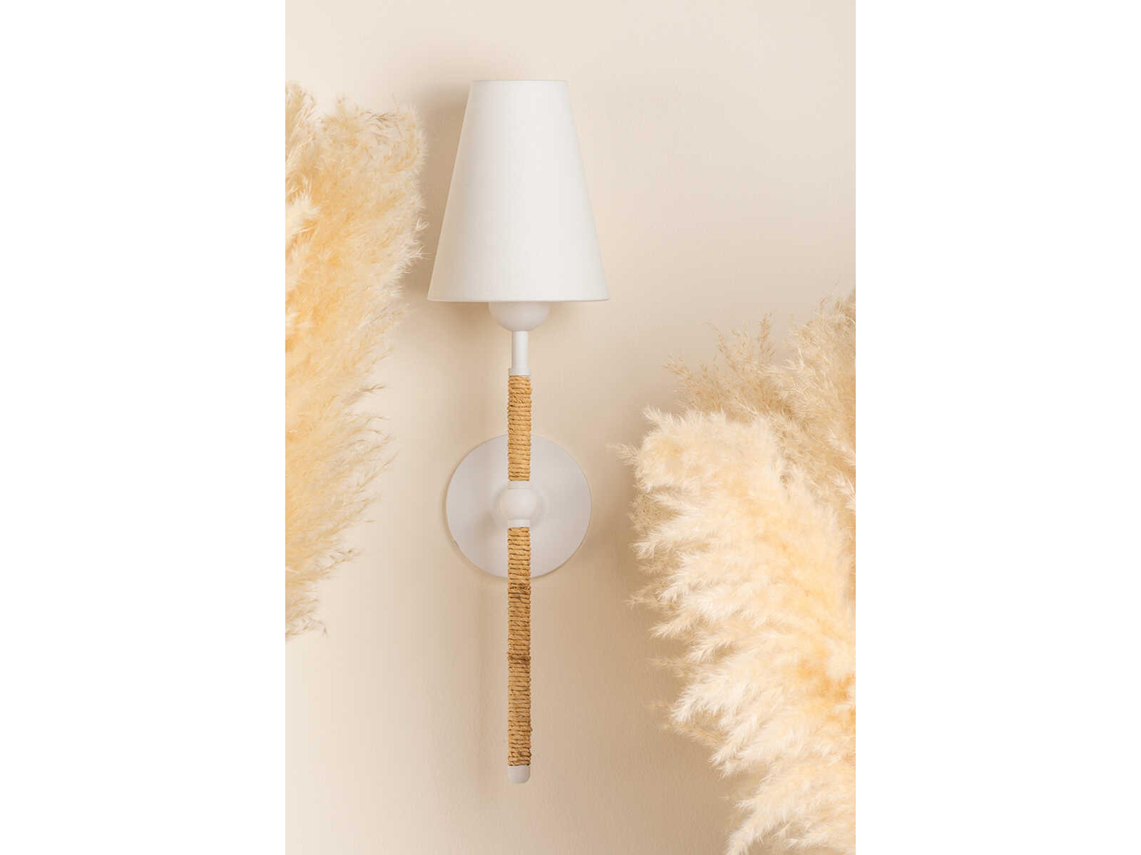 Mitzi Mariana 1-Light Textured White Wall Sconce