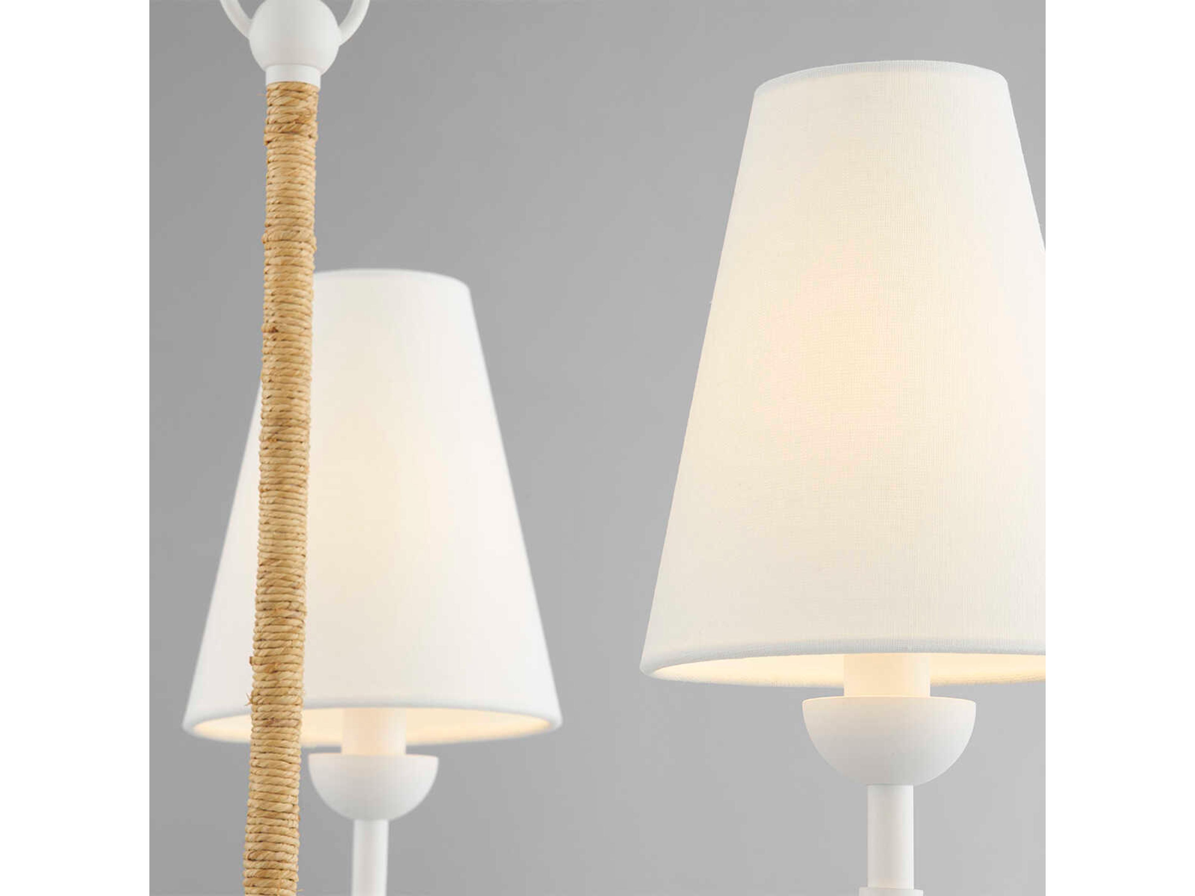 Mitzi Mariana 3-Light Textured White Candelabra Chandelier