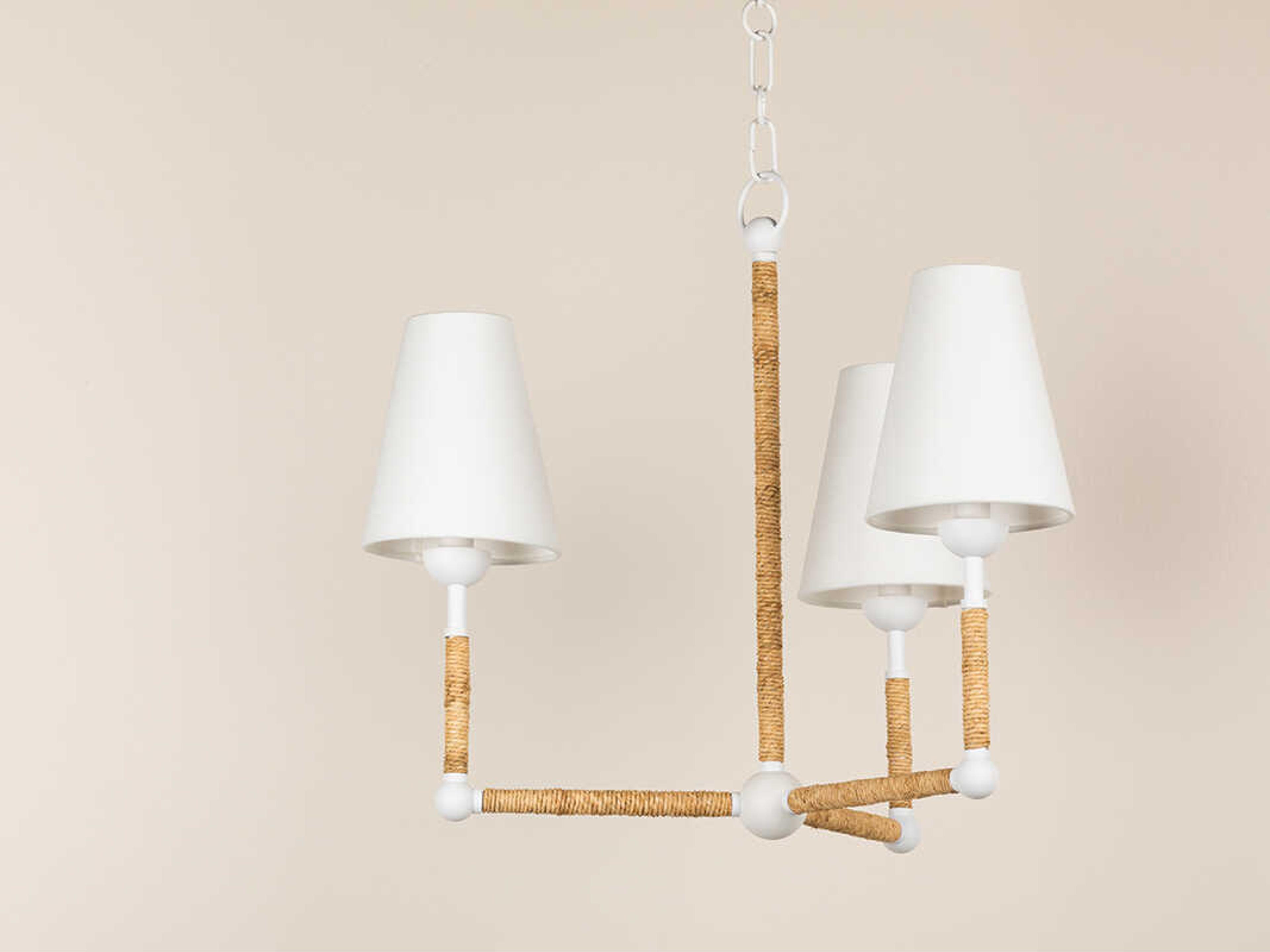 Mitzi Mariana 3-Light Textured White Candelabra Chandelier