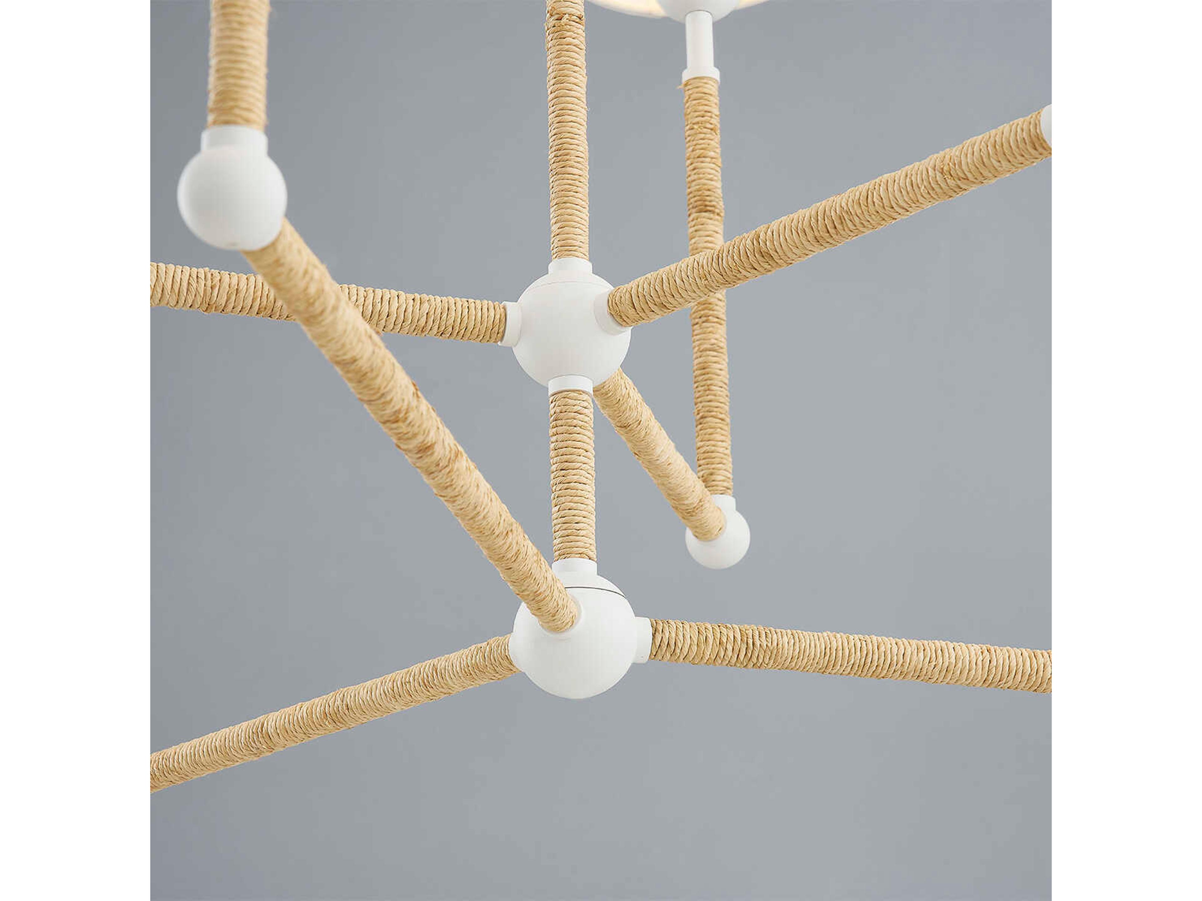 Mitzi Mariana 6-Light Textured White Candelabra Chandelier