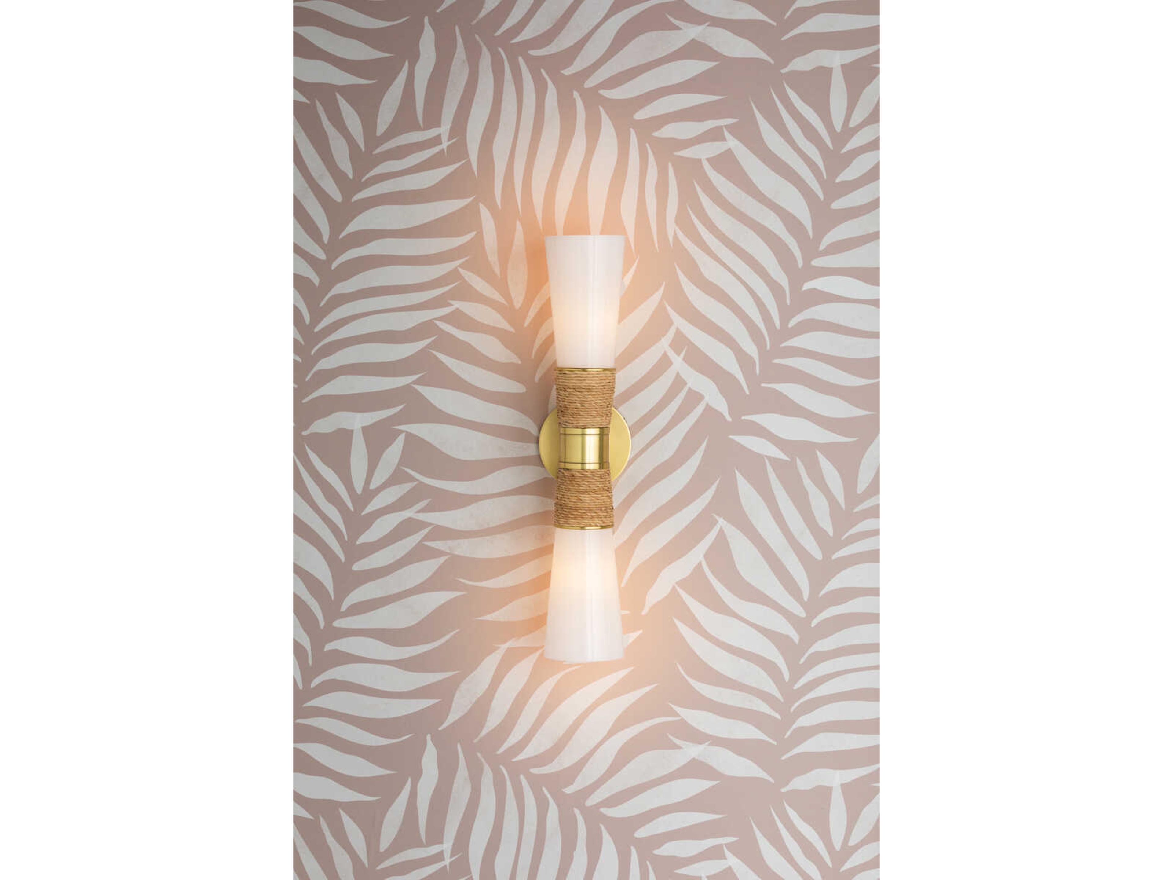 Mitzi Mica 2-Light Aged Brass Wall Sconce
