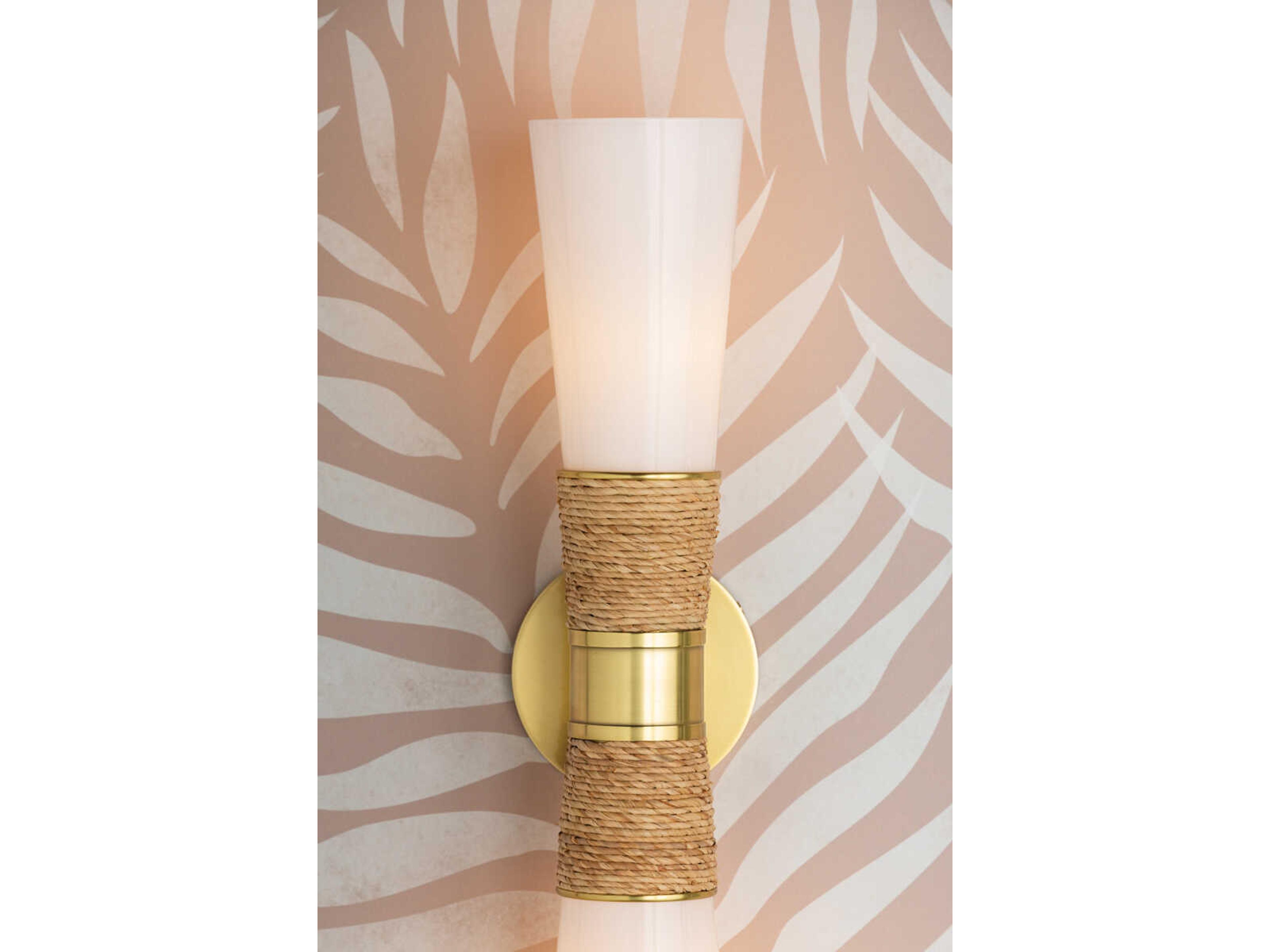 Mitzi Mica 2-Light Aged Brass Wall Sconce