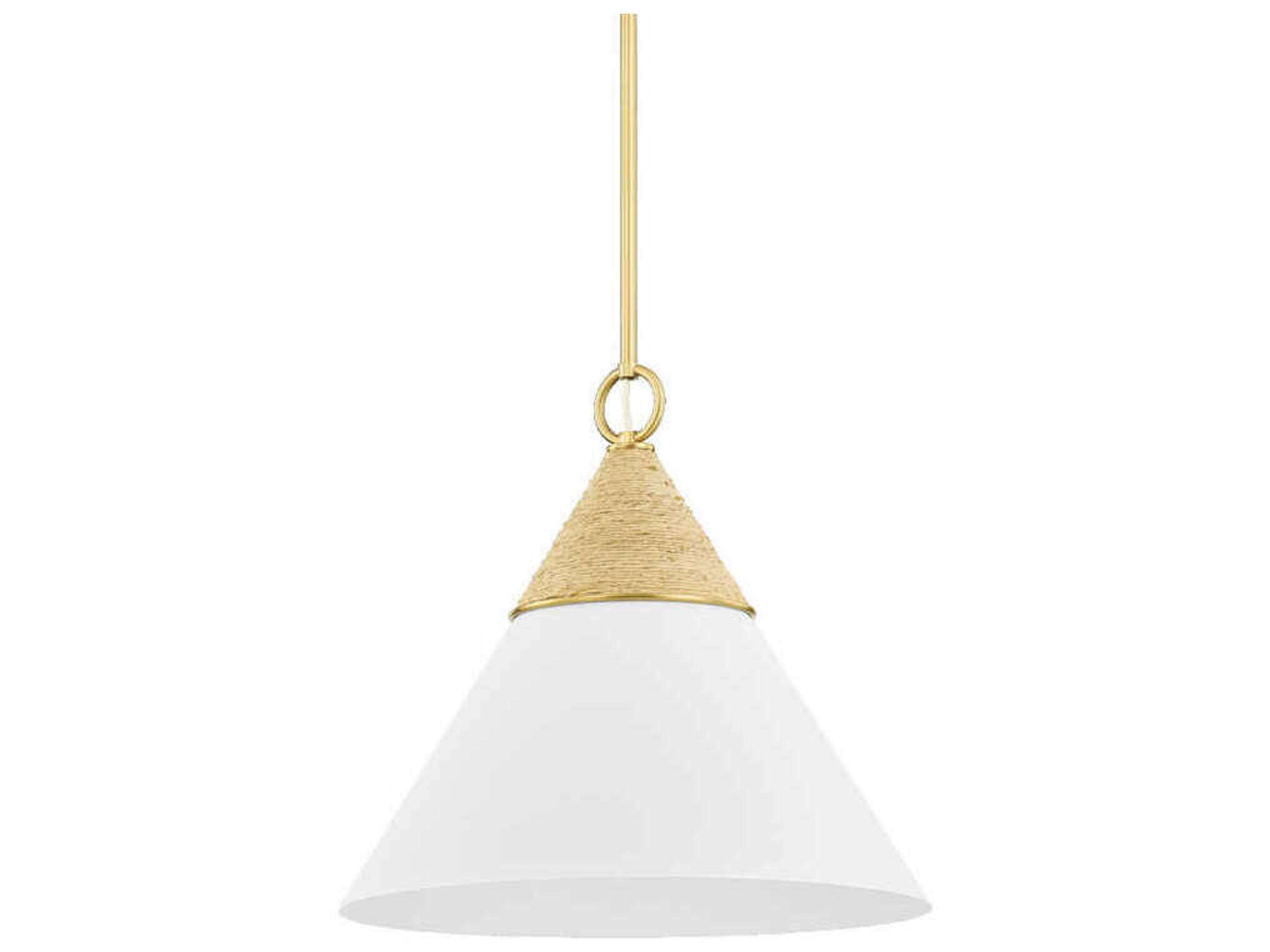 Mica 1-Light Aged Brass Pendant