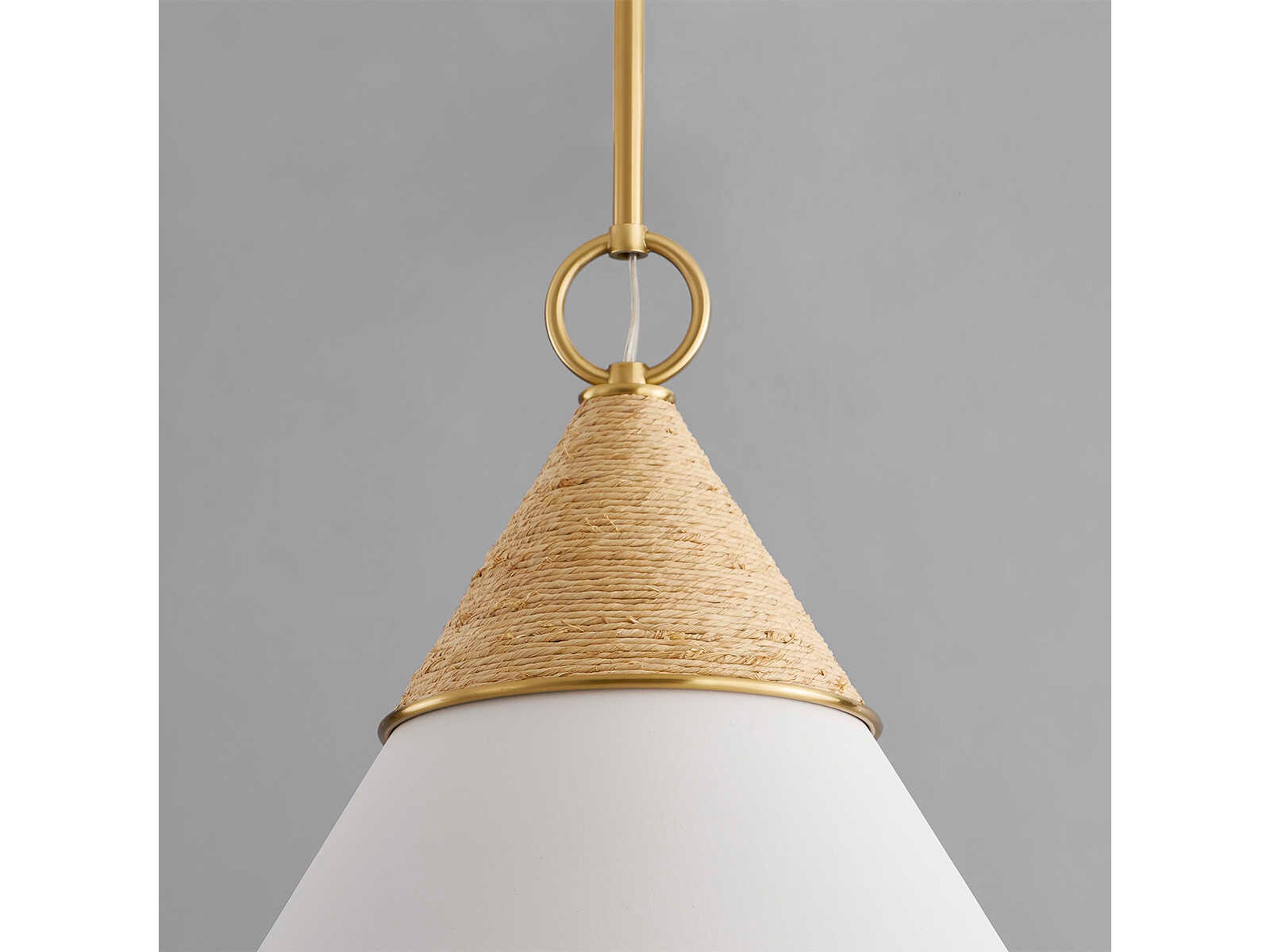 Mitzi Mica 1-Light Aged Brass Pendant
