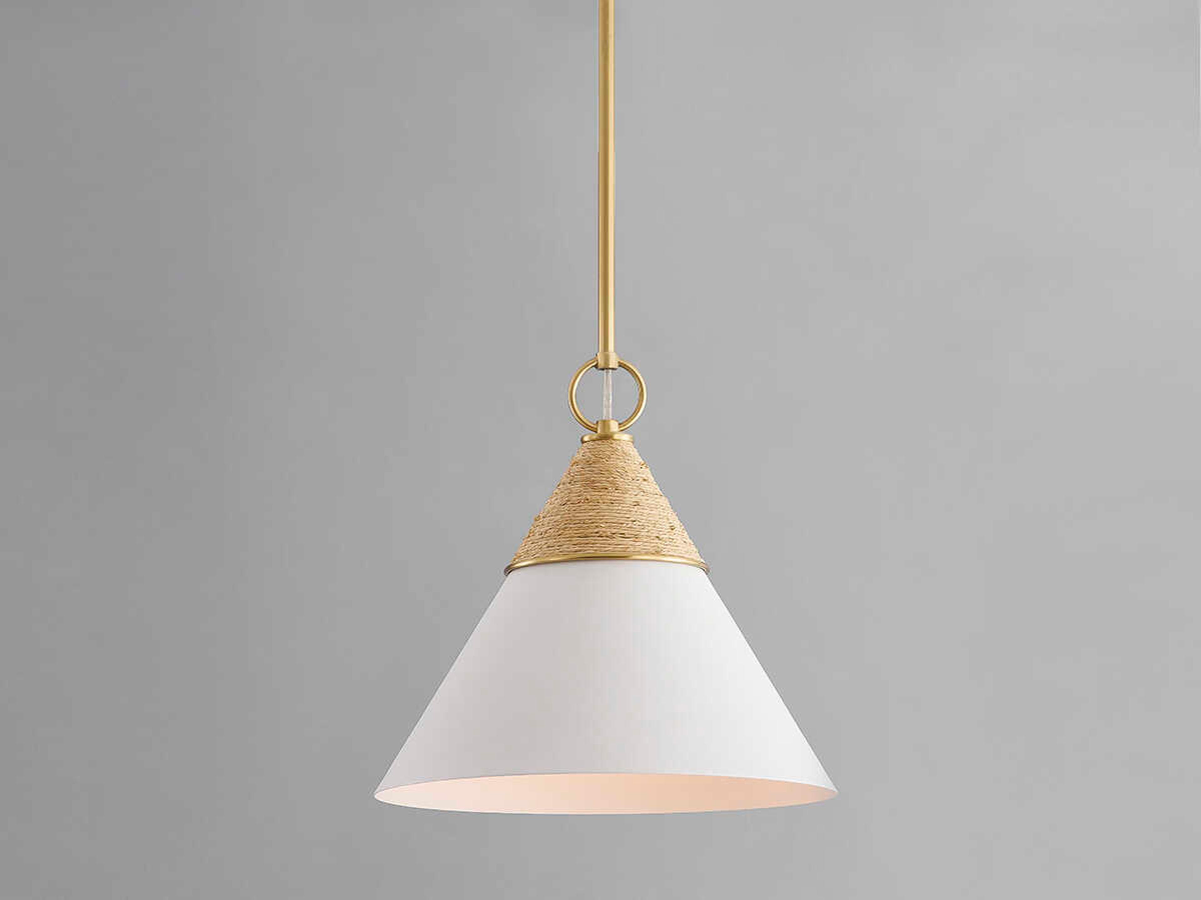 Mitzi Mica 1-Light Aged Brass Pendant