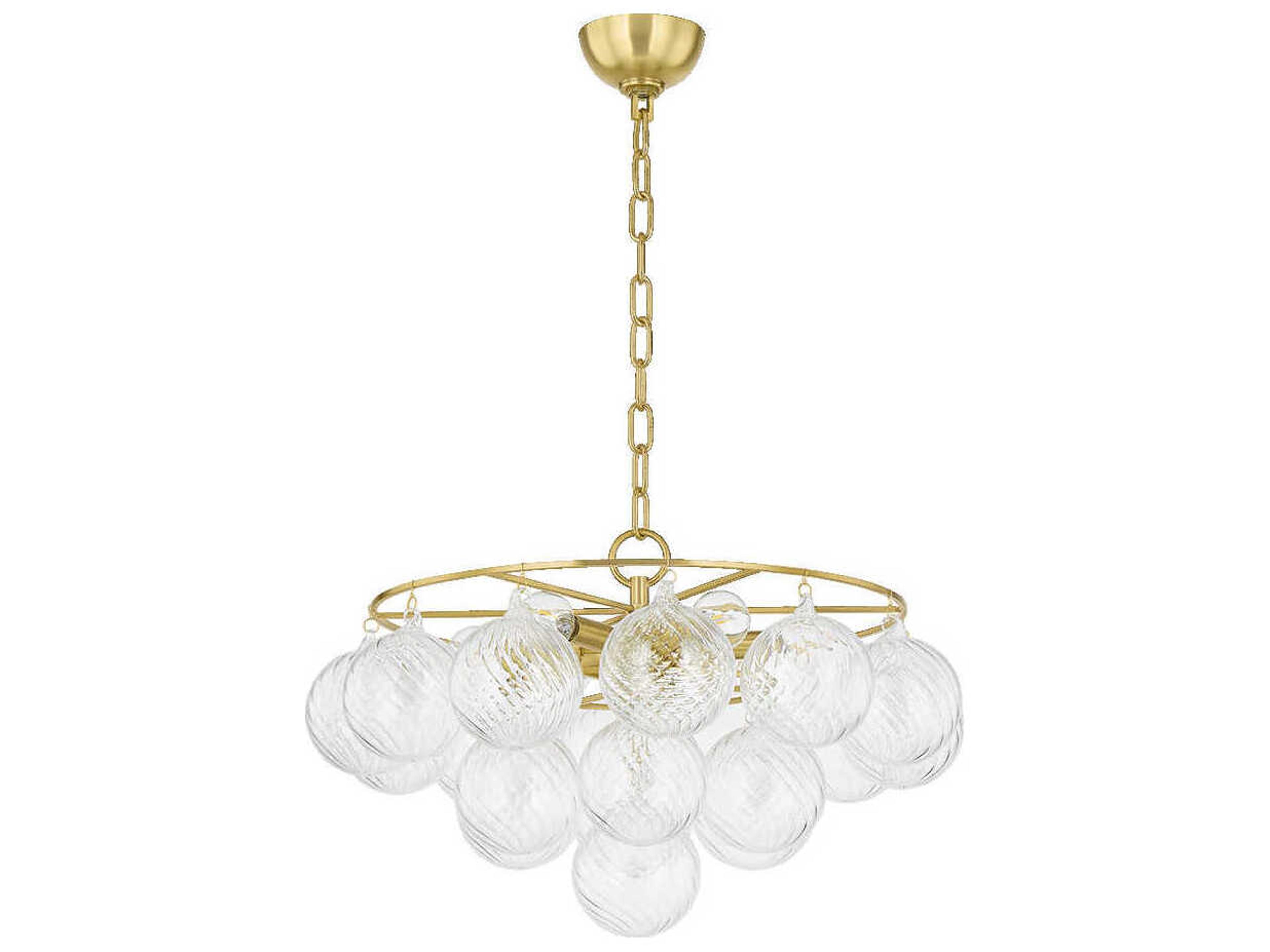 Mimi 6-Light Aged Brass Globe Chandelier
