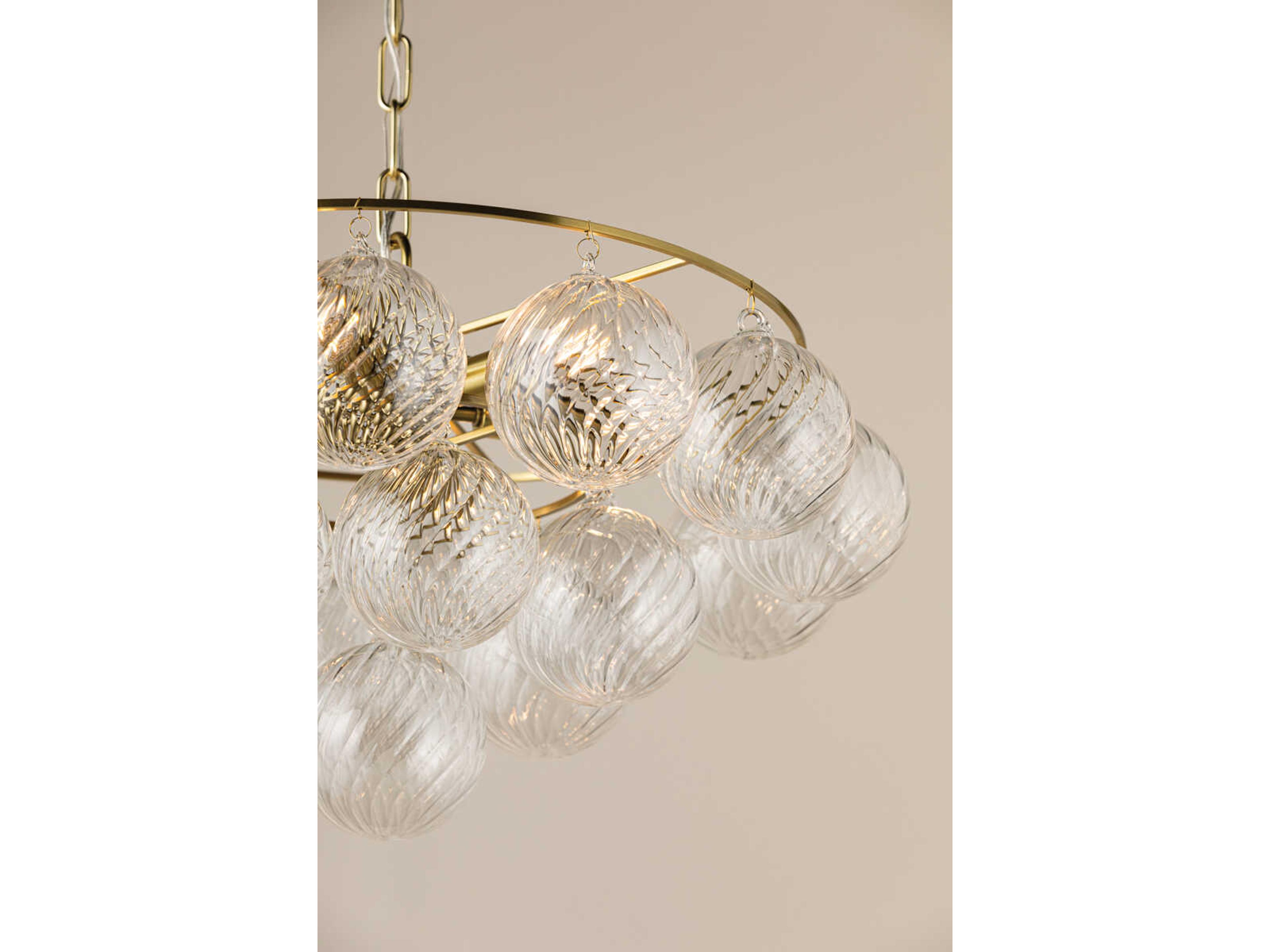 Mitzi Mimi 6-Light Aged Brass Globe Chandelier