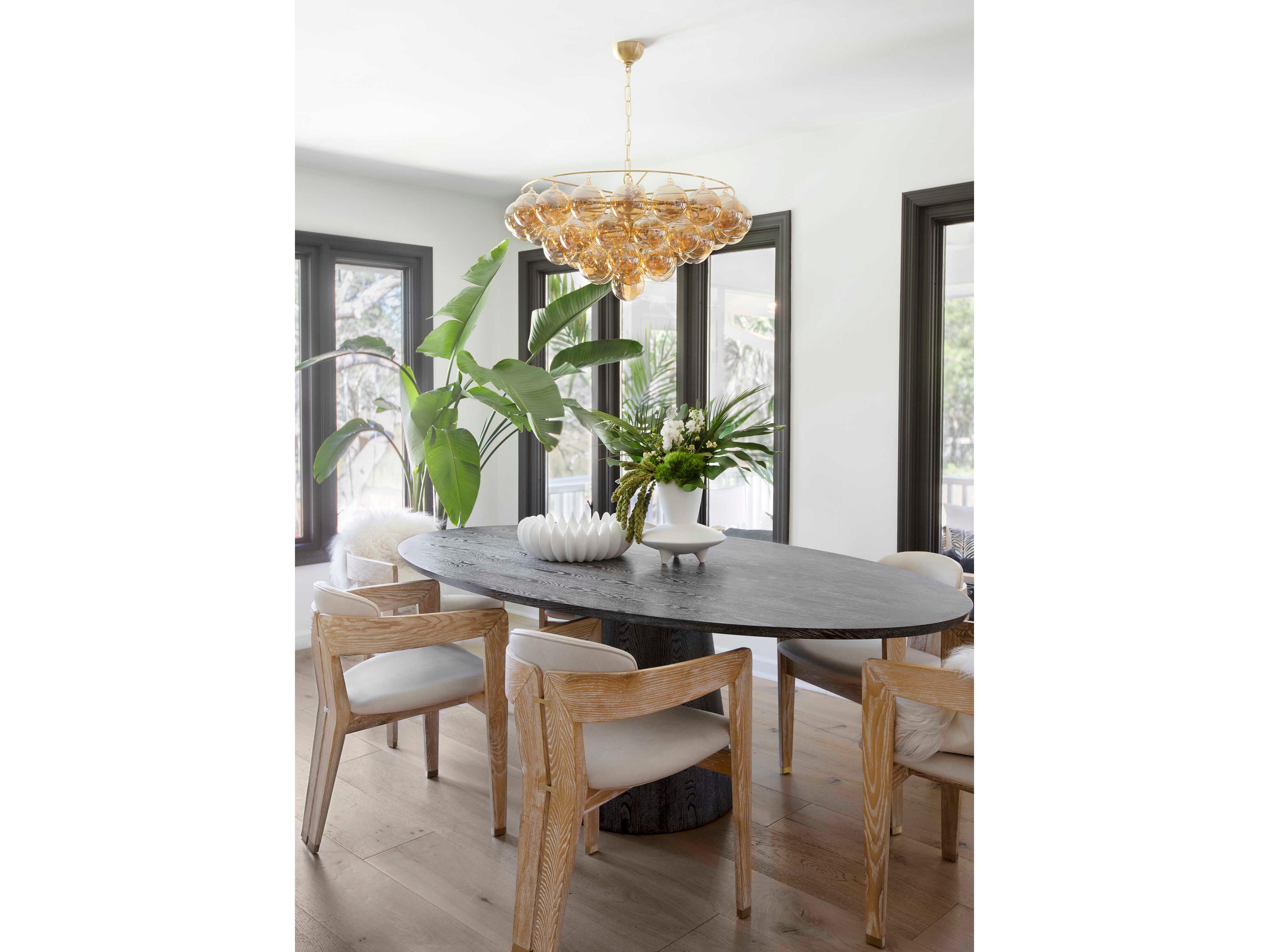 Mitzi Mimi 9-Light Aged Brass Glass Candelabra Globe Chandelier