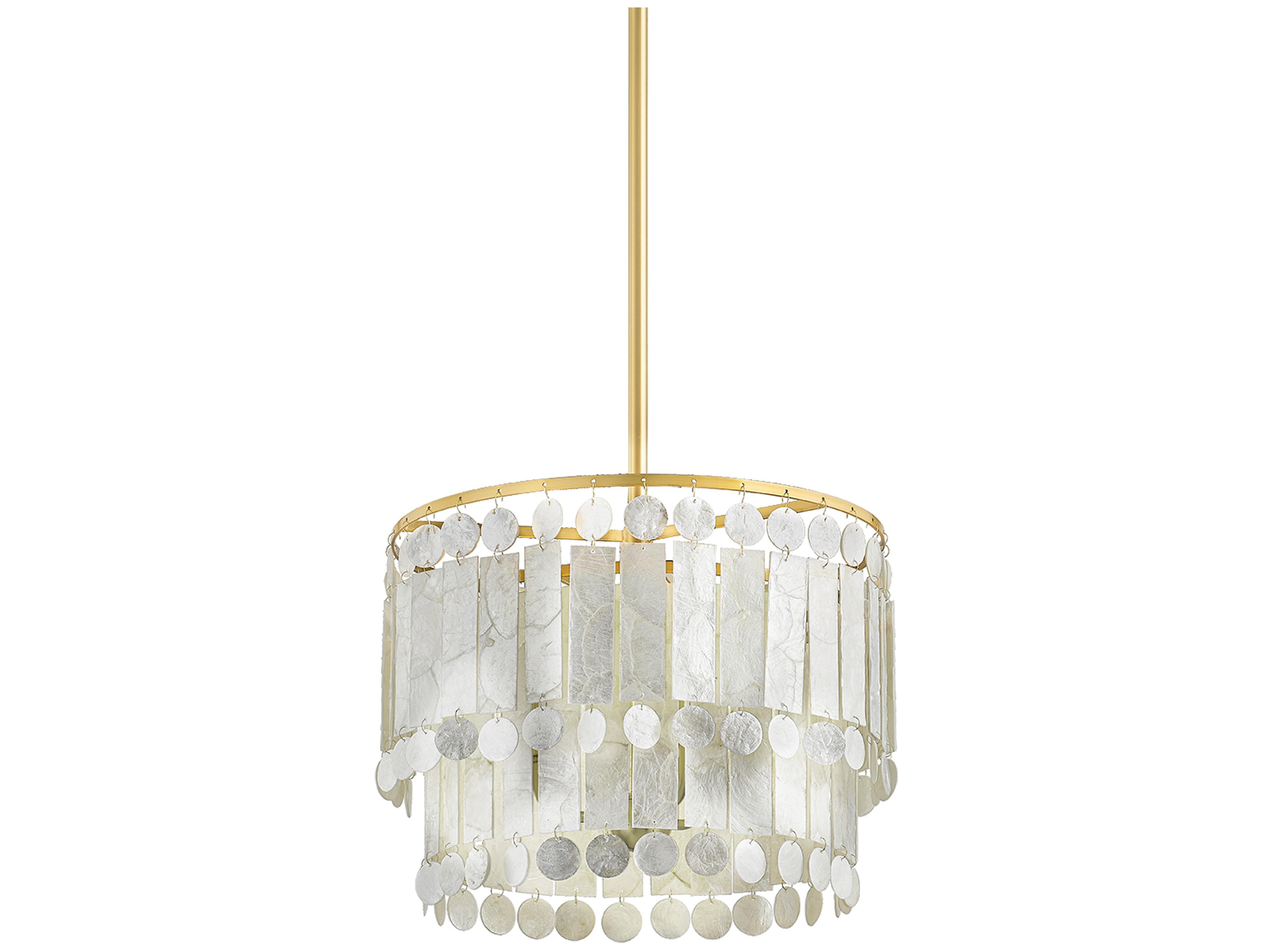 Melisa 3-Light Aged Brass Candelabra Tiered Chandelier