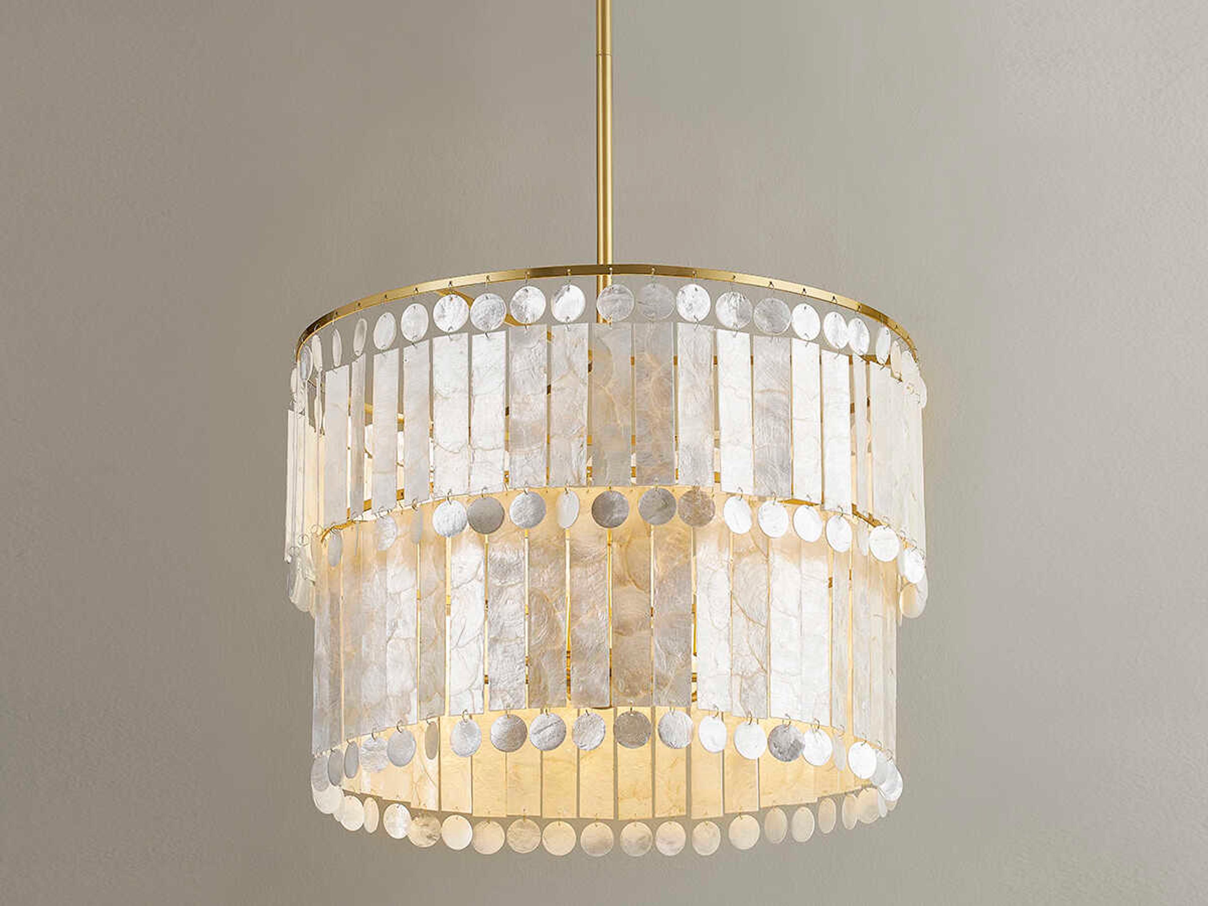 Mitzi Melisa 6-Light Aged Brass Candelabra Tiered Chandelier