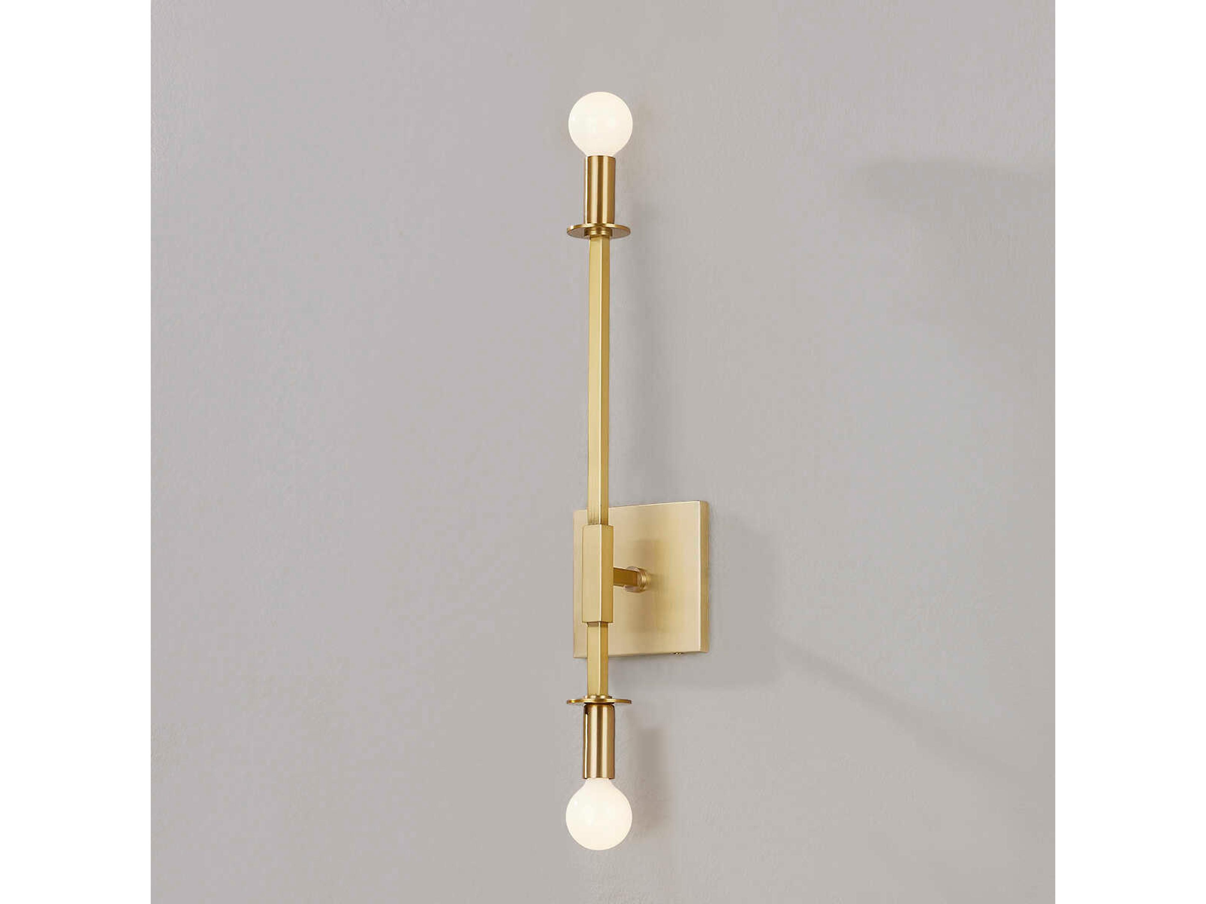 Mitzi Milana 2-Light Aged Brass Wall Sconce