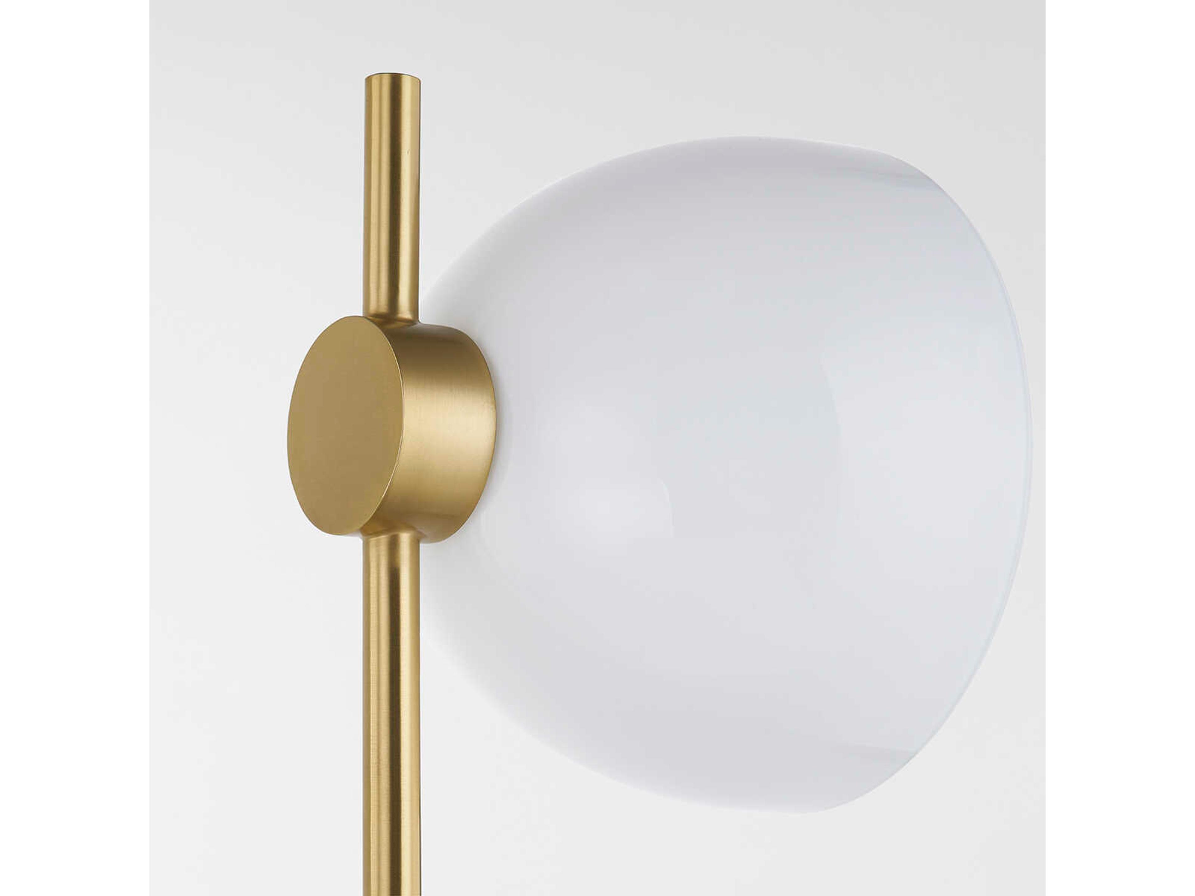 Mitzi Belle 1-Light Aged Brass Glass Wall Sconce