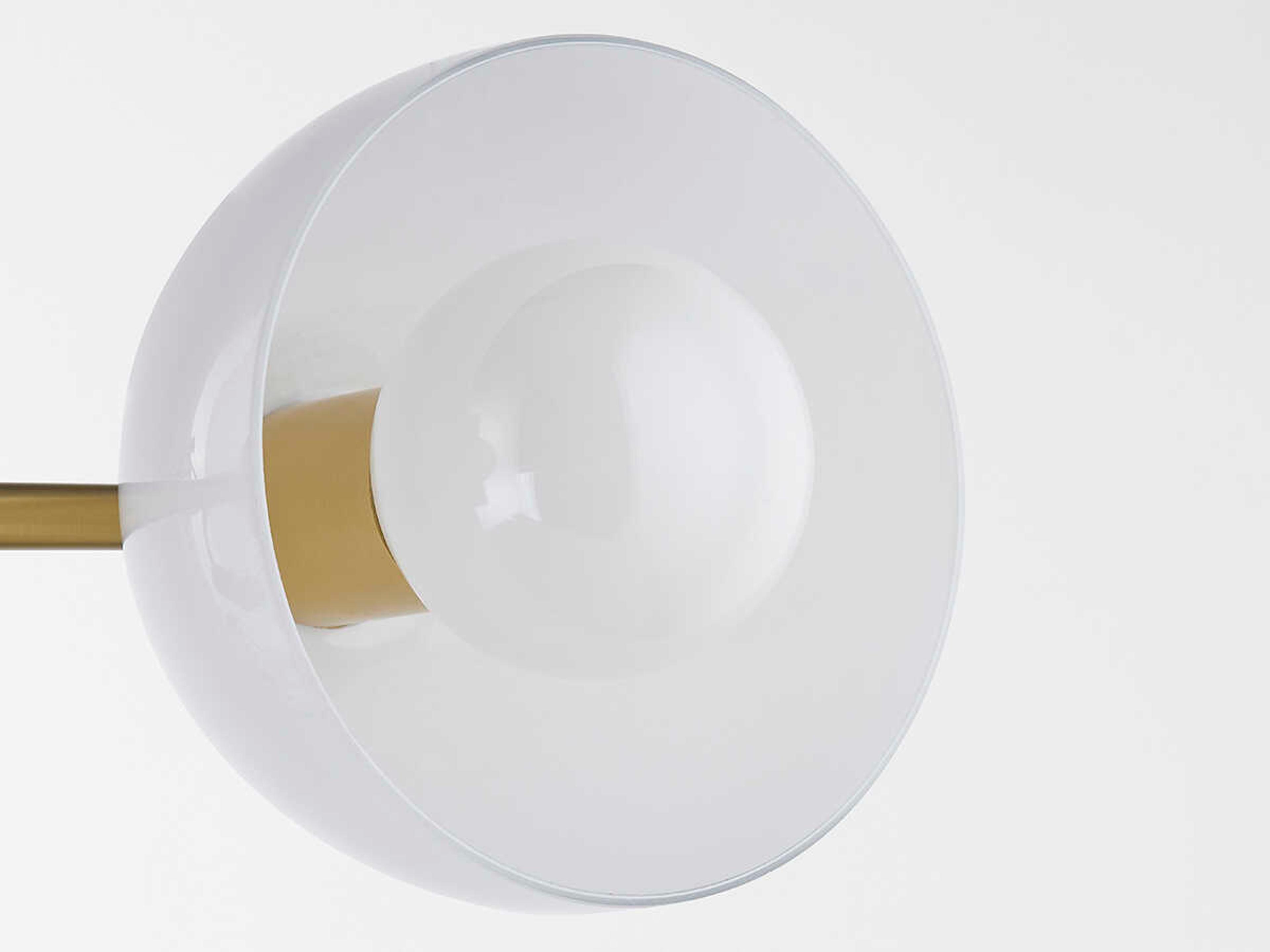 Mitzi Belle 3-Light Aged Brass Glass Vanity Light