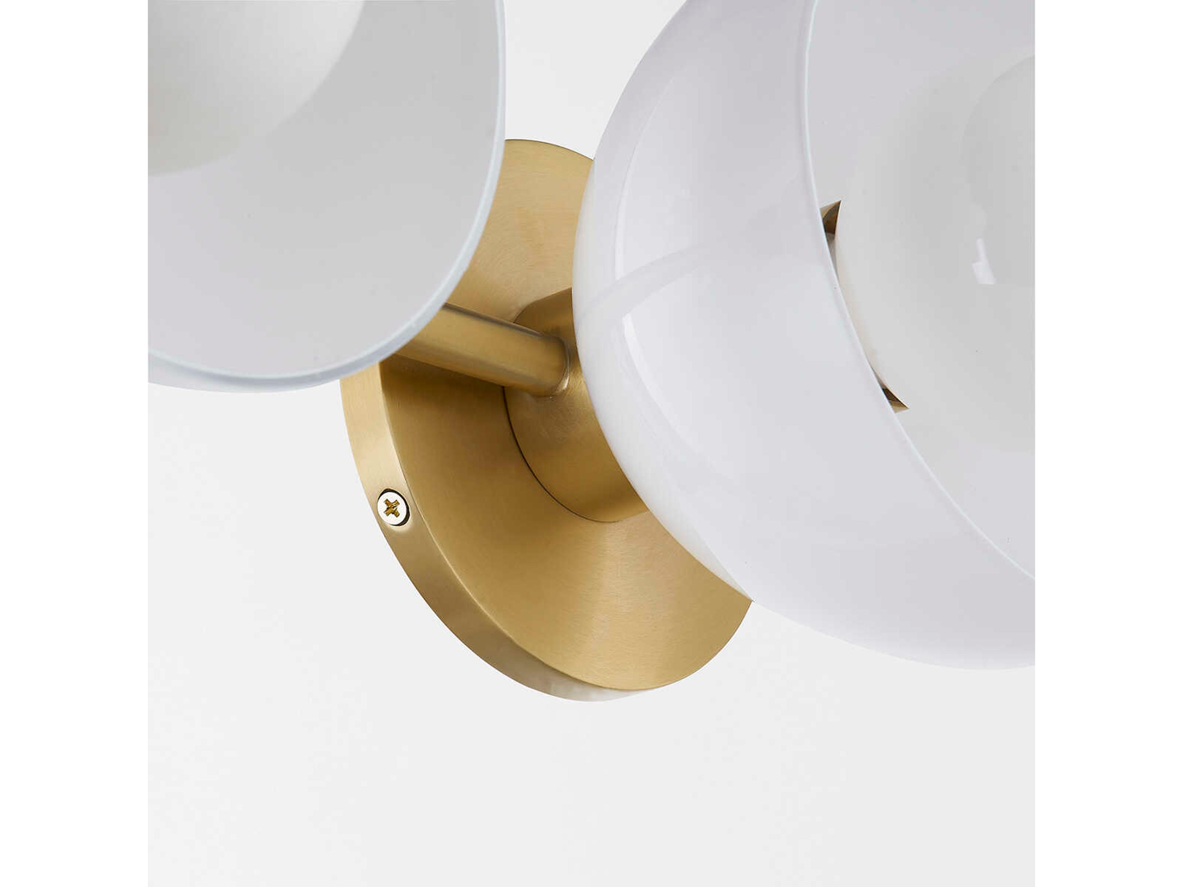 Mitzi Belle 3-Light Aged Brass Glass Vanity Light