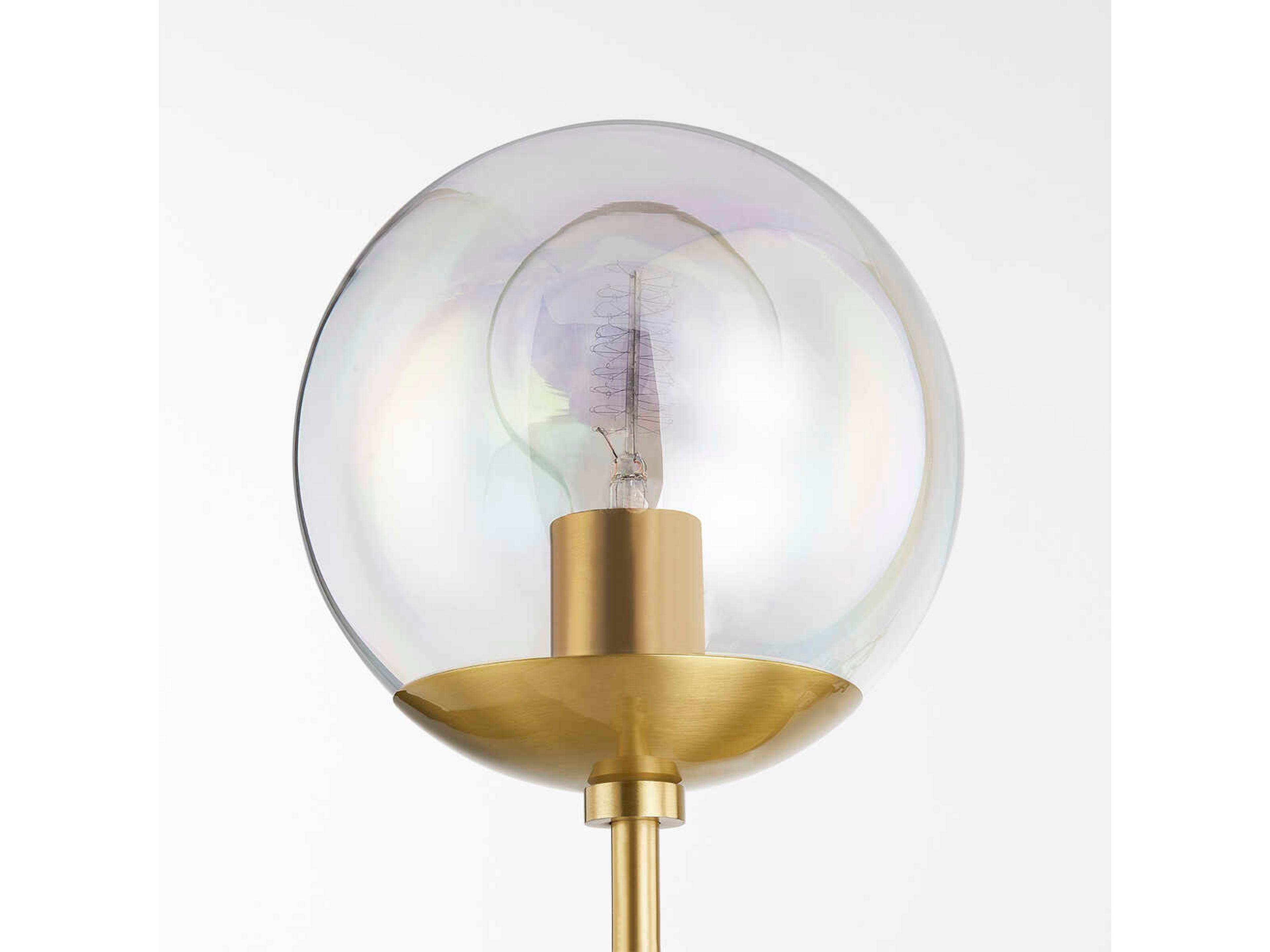 Mitzi Ophelia 1-Light Aged Brass Glass Wall Sconce