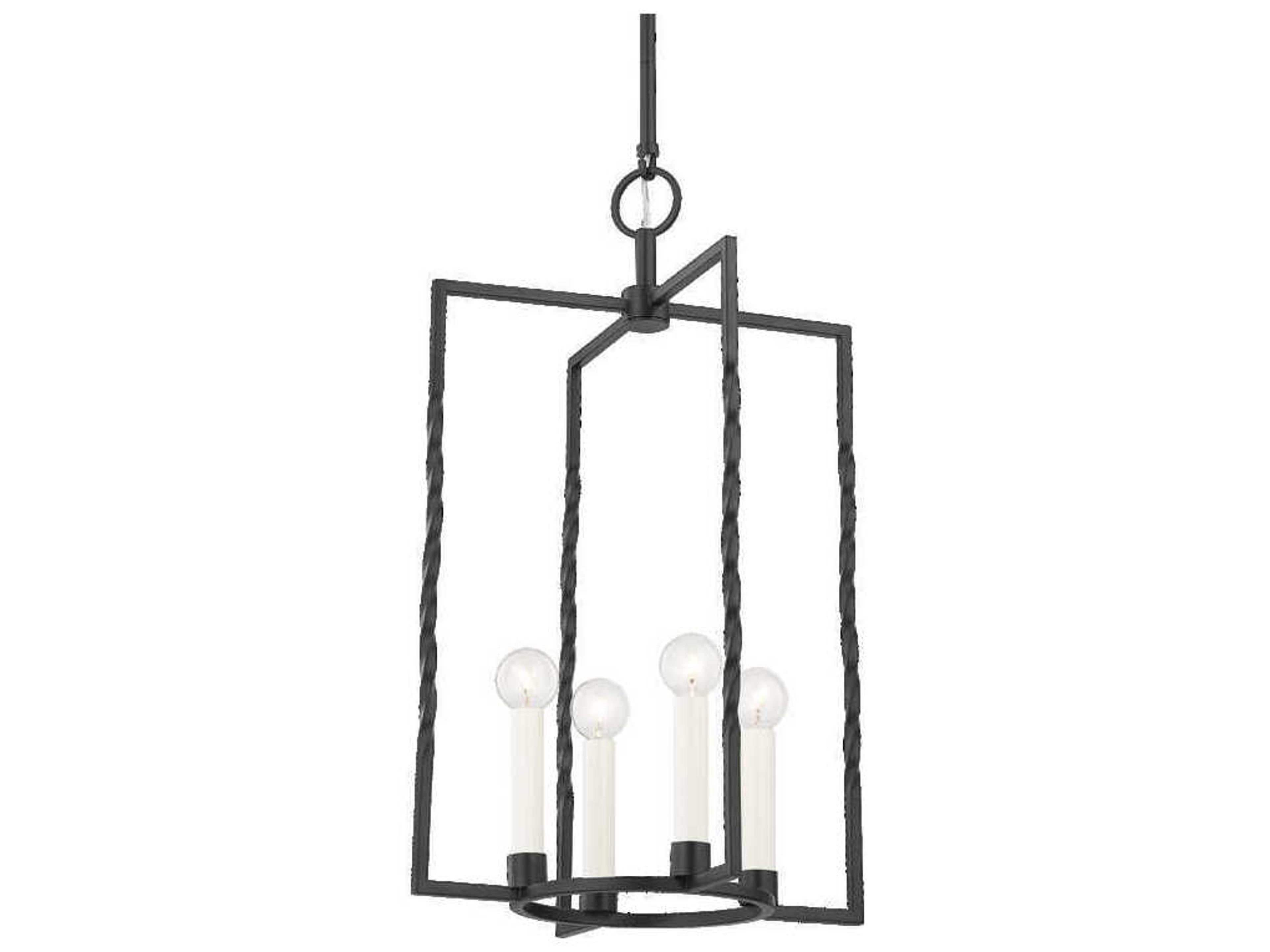 Adelaide 4-Light Textured Black Geometric Pendant