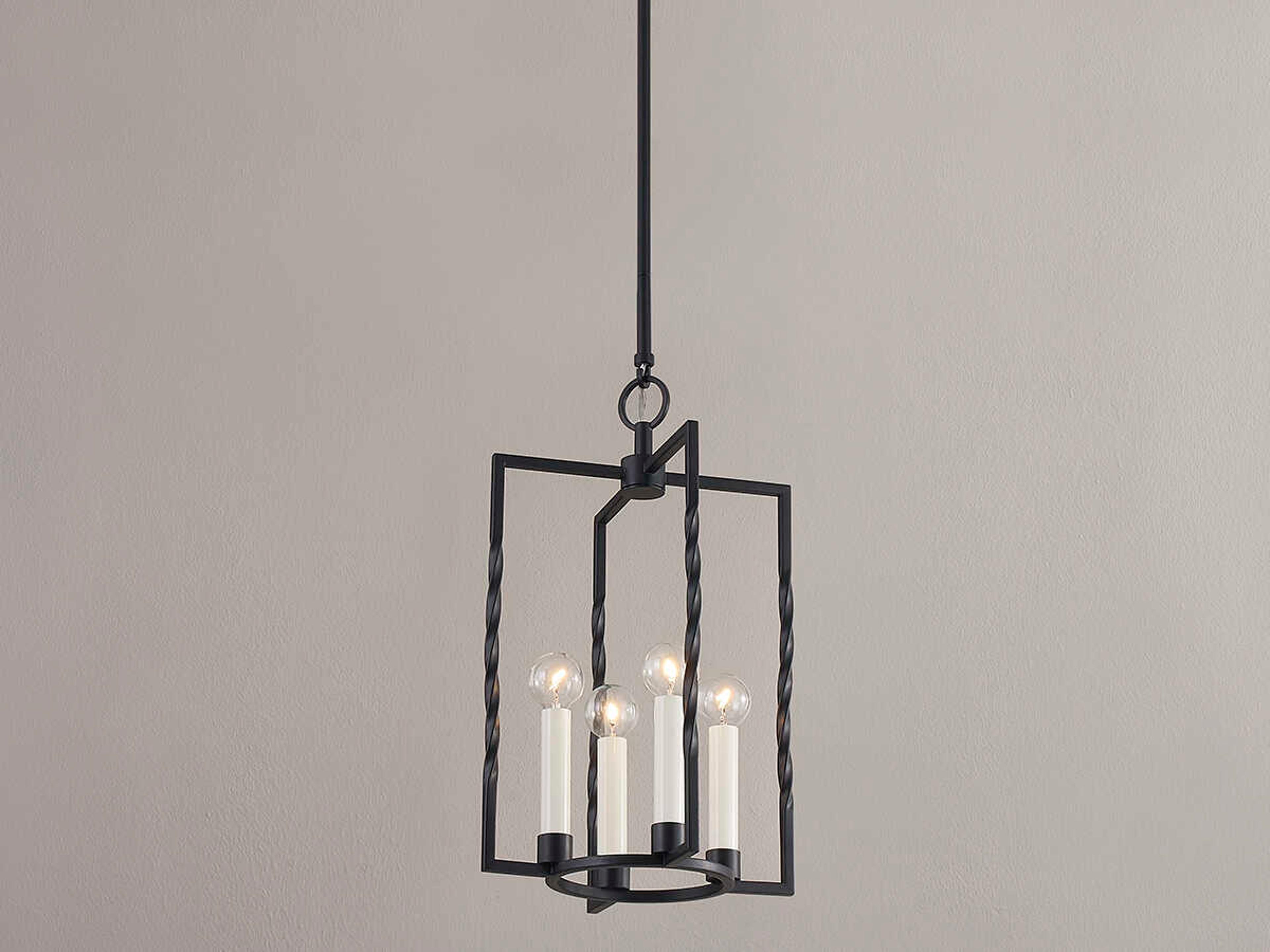 Mitzi Adelaide 4-Light Textured Black Geometric Mini Pendant