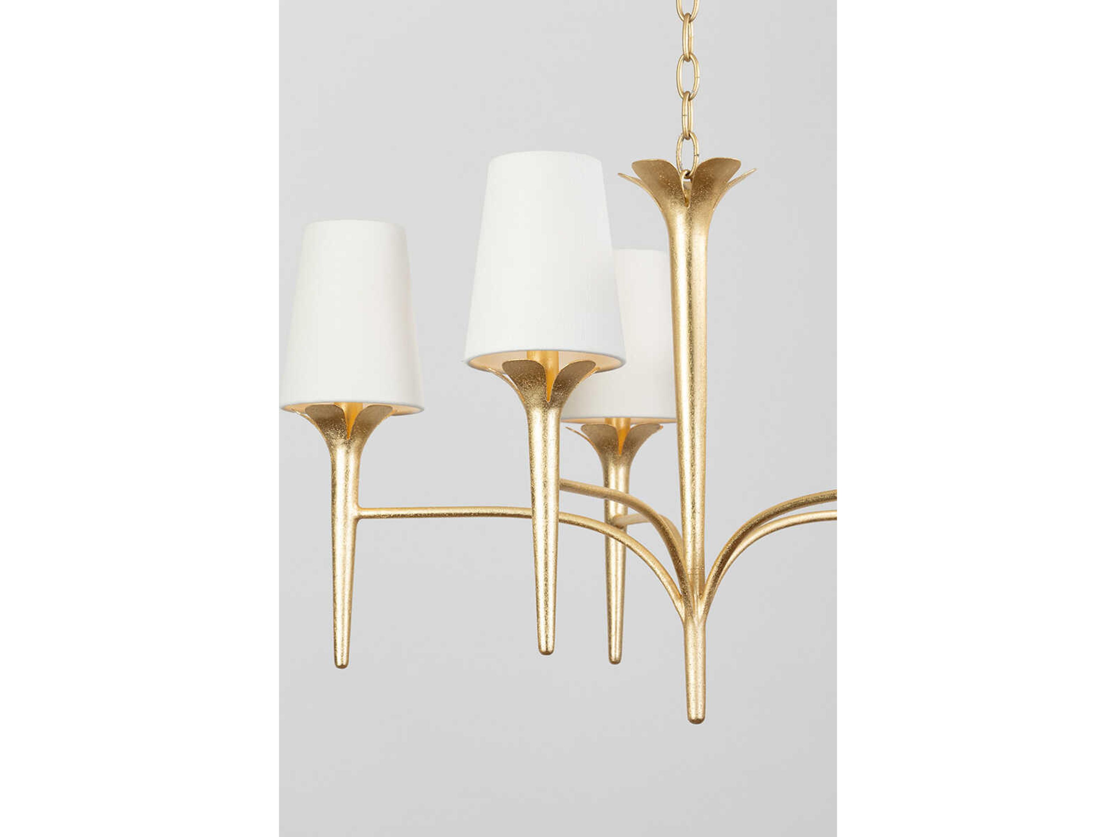 Mitzi Emily 5-Light Gold Leaf Candelabra Chandelier