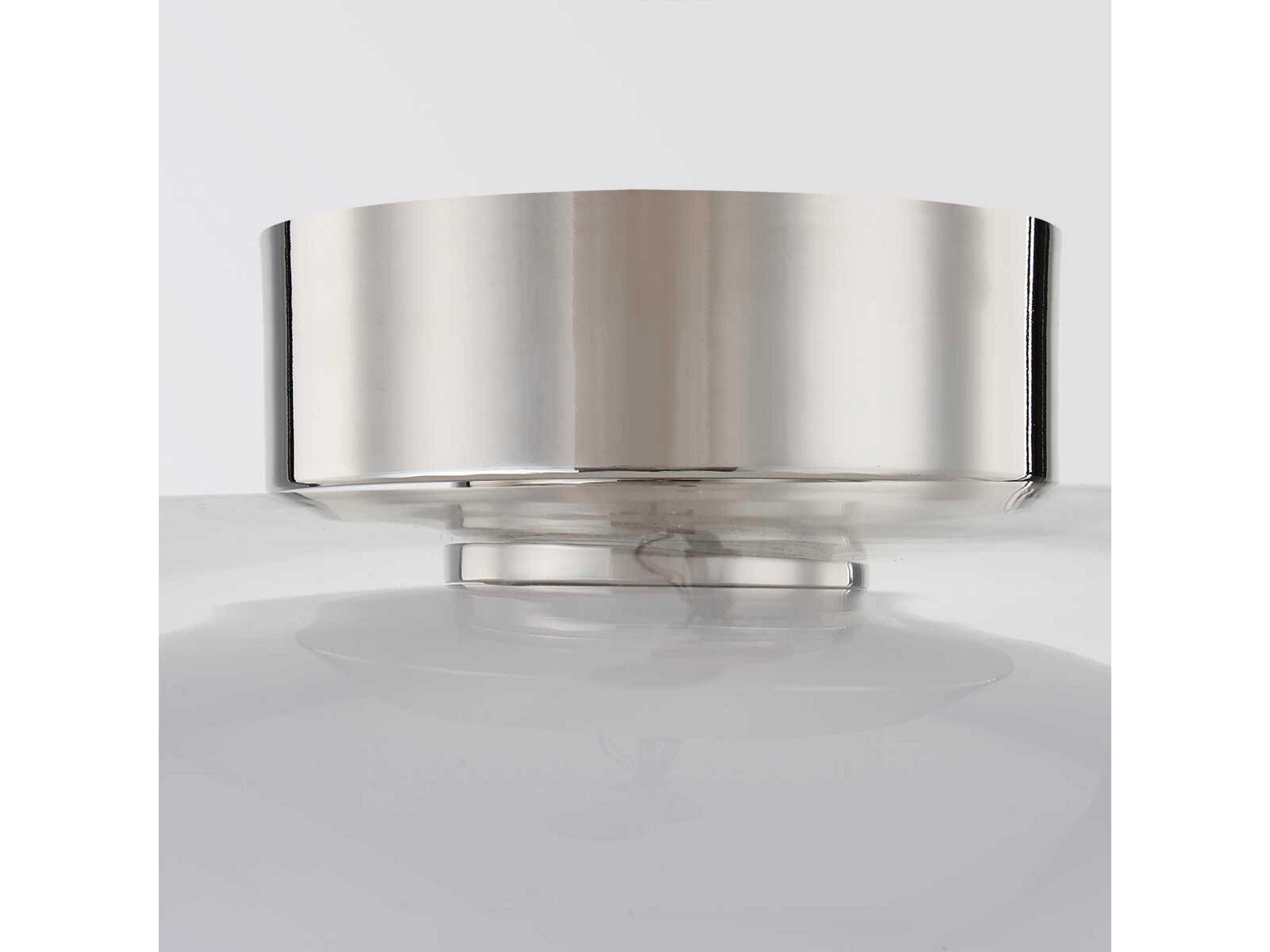 Mitzi Giovanna 1-Light Polished Nickel Clear Glass Dome Flush Mount