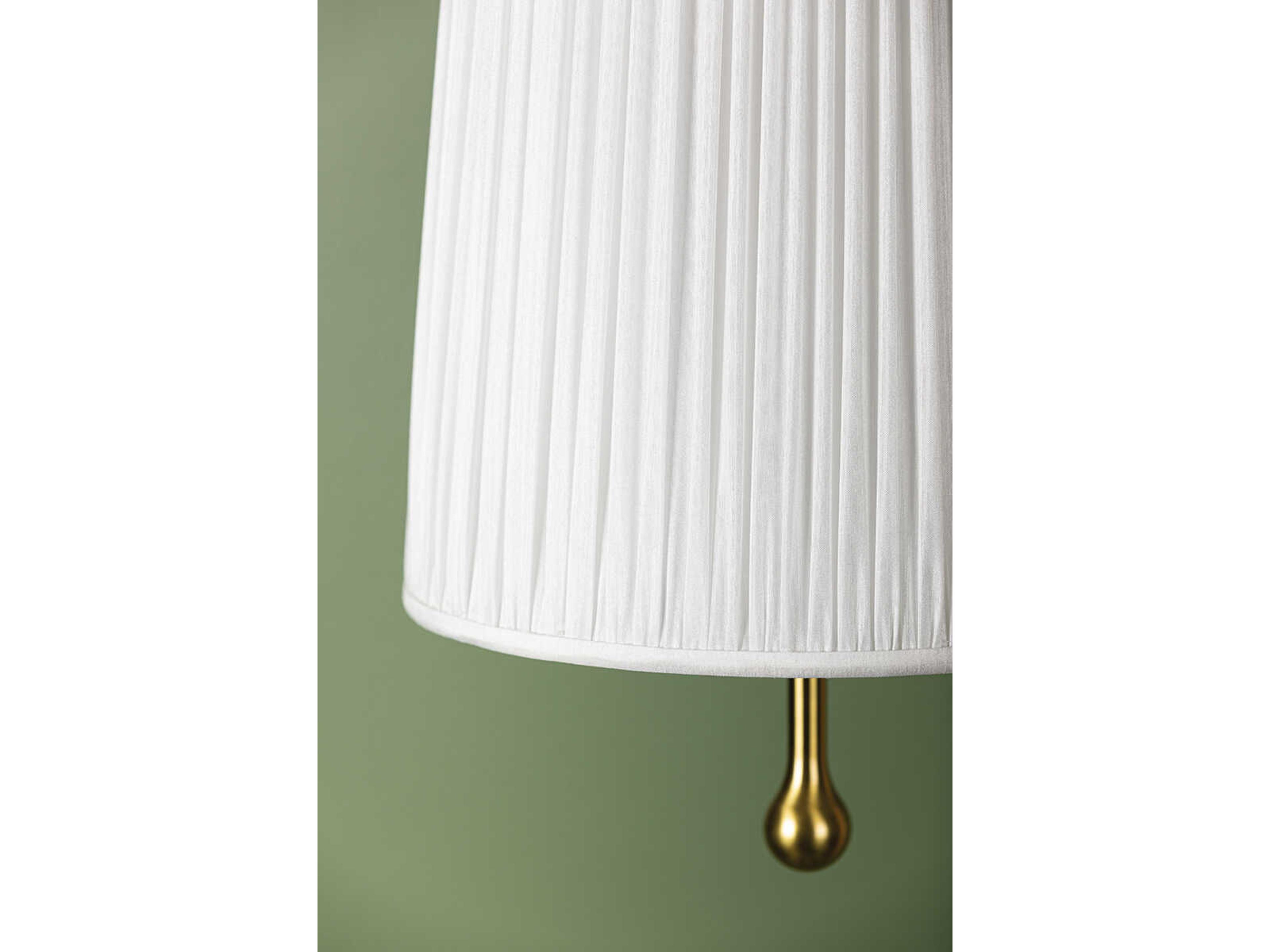 Mitzi Adeline 1-Light Aged Brass White Cylinder Mini Pendant