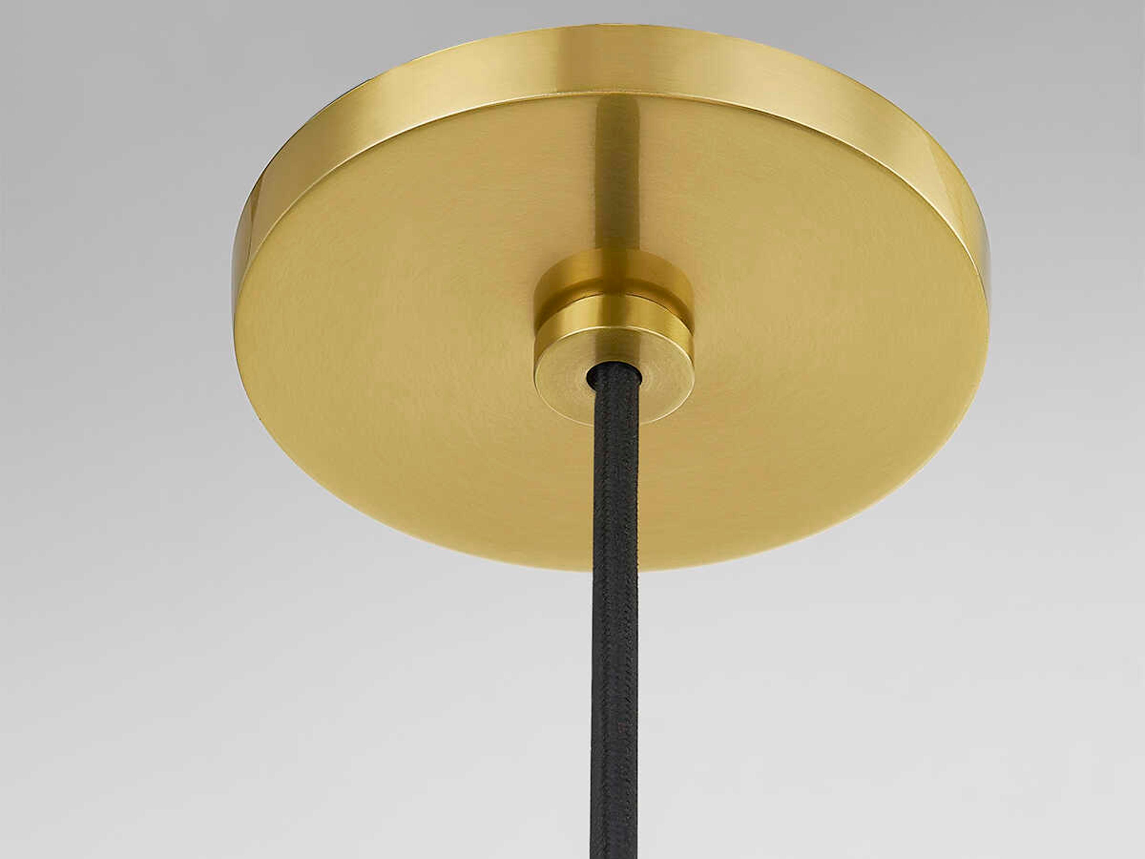 Mitzi Meriah 1-Light Aged Brass Glass Dome Pendant