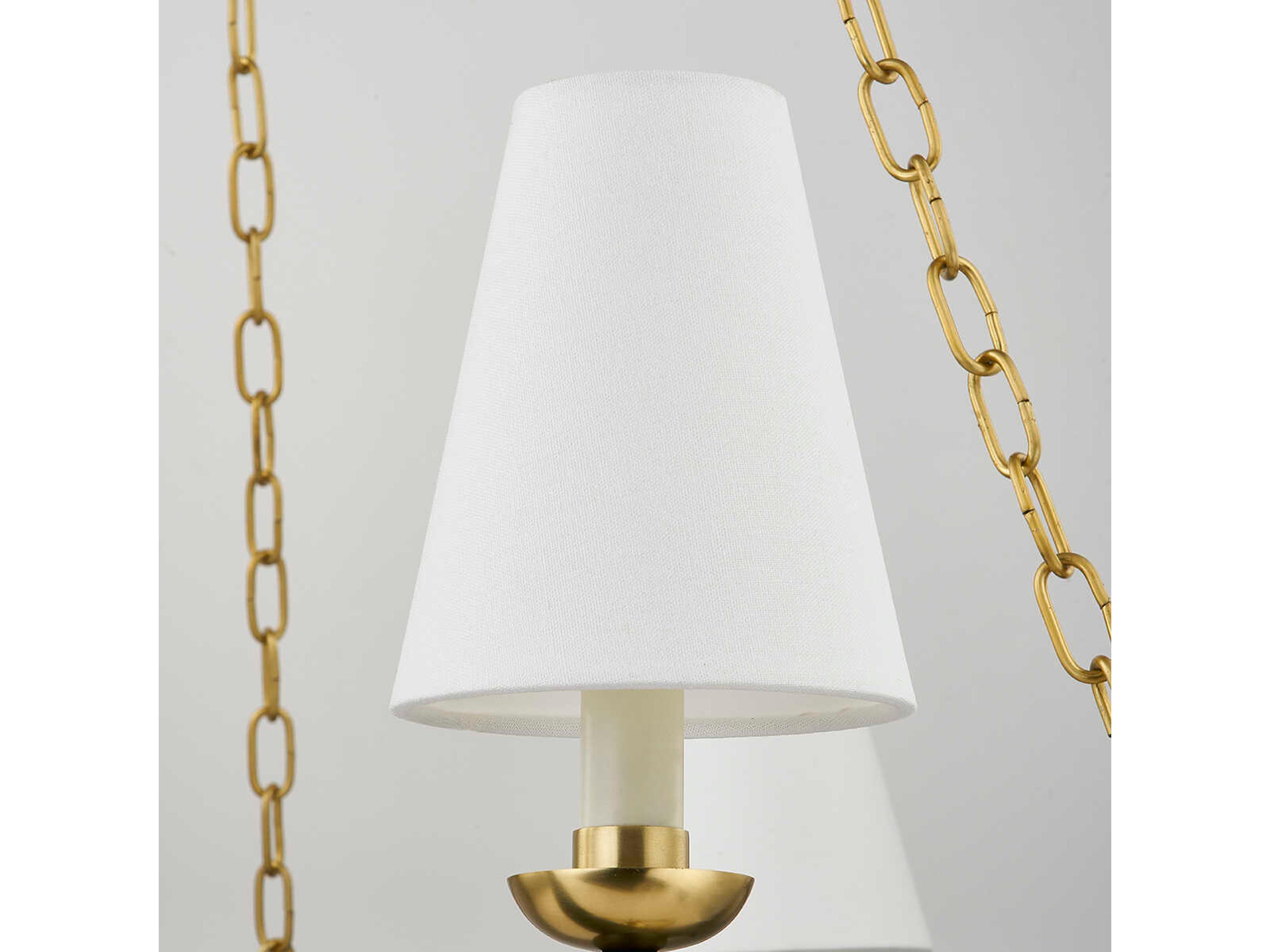 Mitzi Haverford 6-Light Aged Brass Candelabra Chandelier