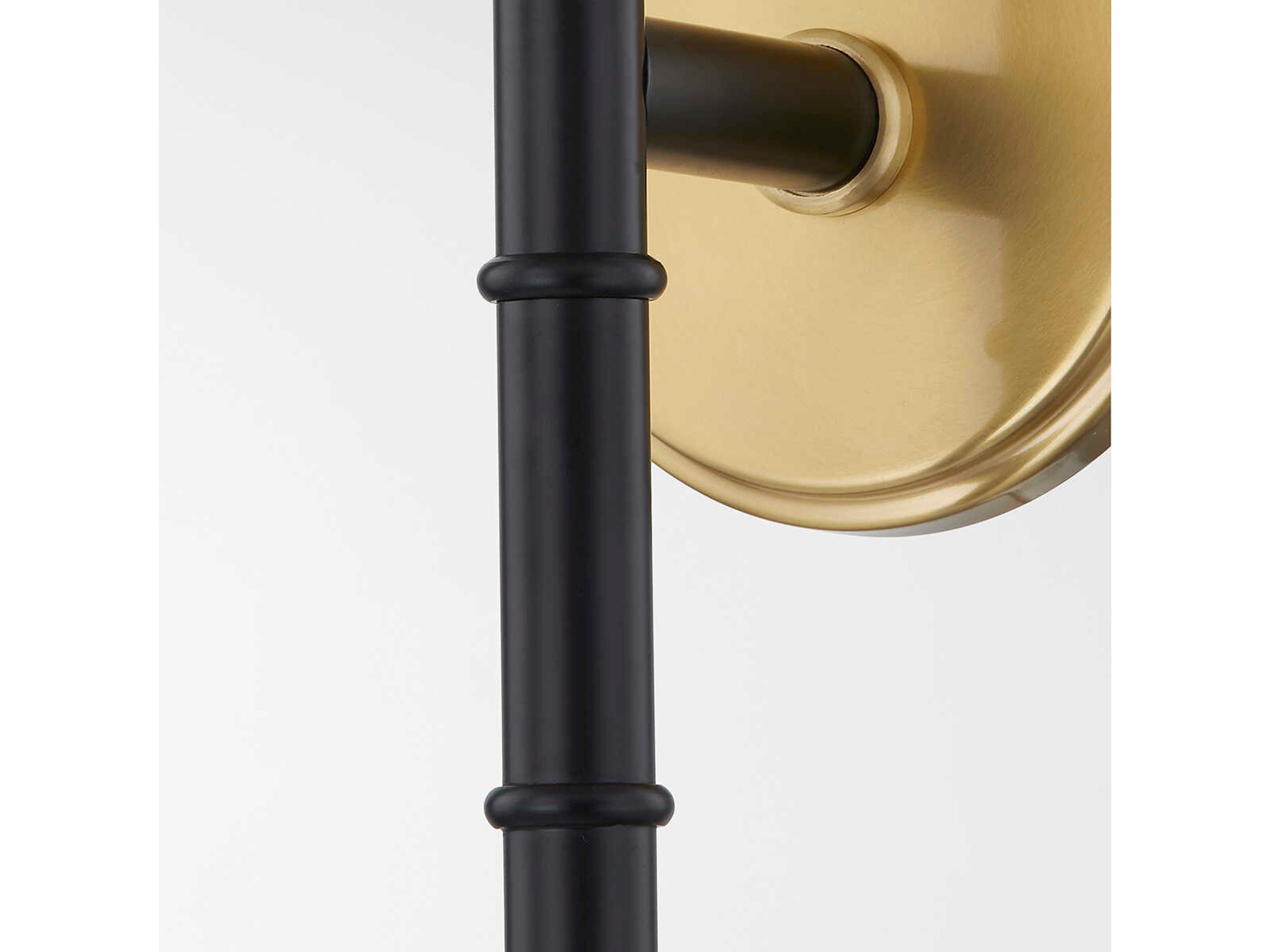 Mitzi Banyan 1-Light Aged Brass Black Wall Sconce