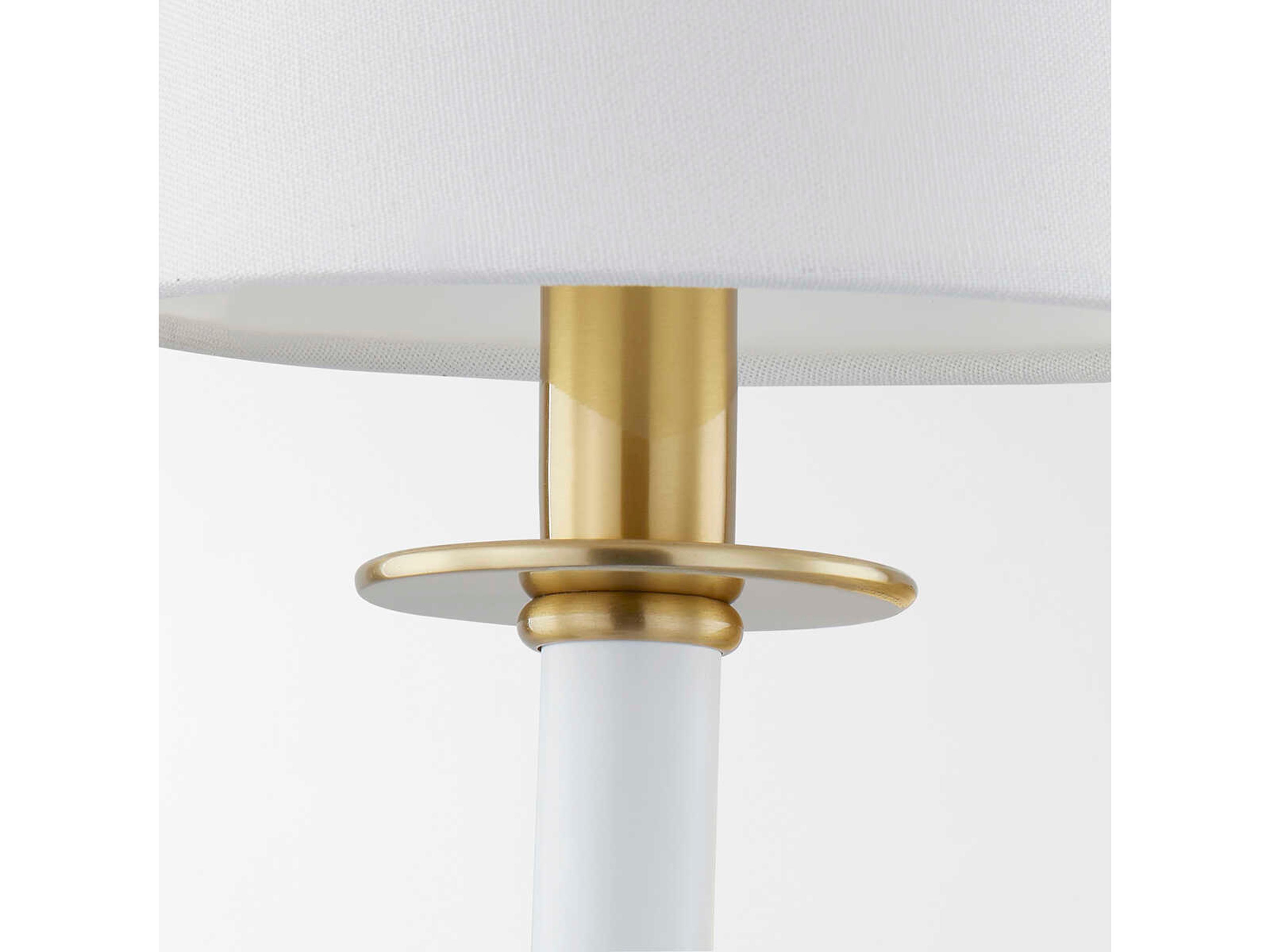 Mitzi Banyan 1-Light Aged Brass White Wall Sconce