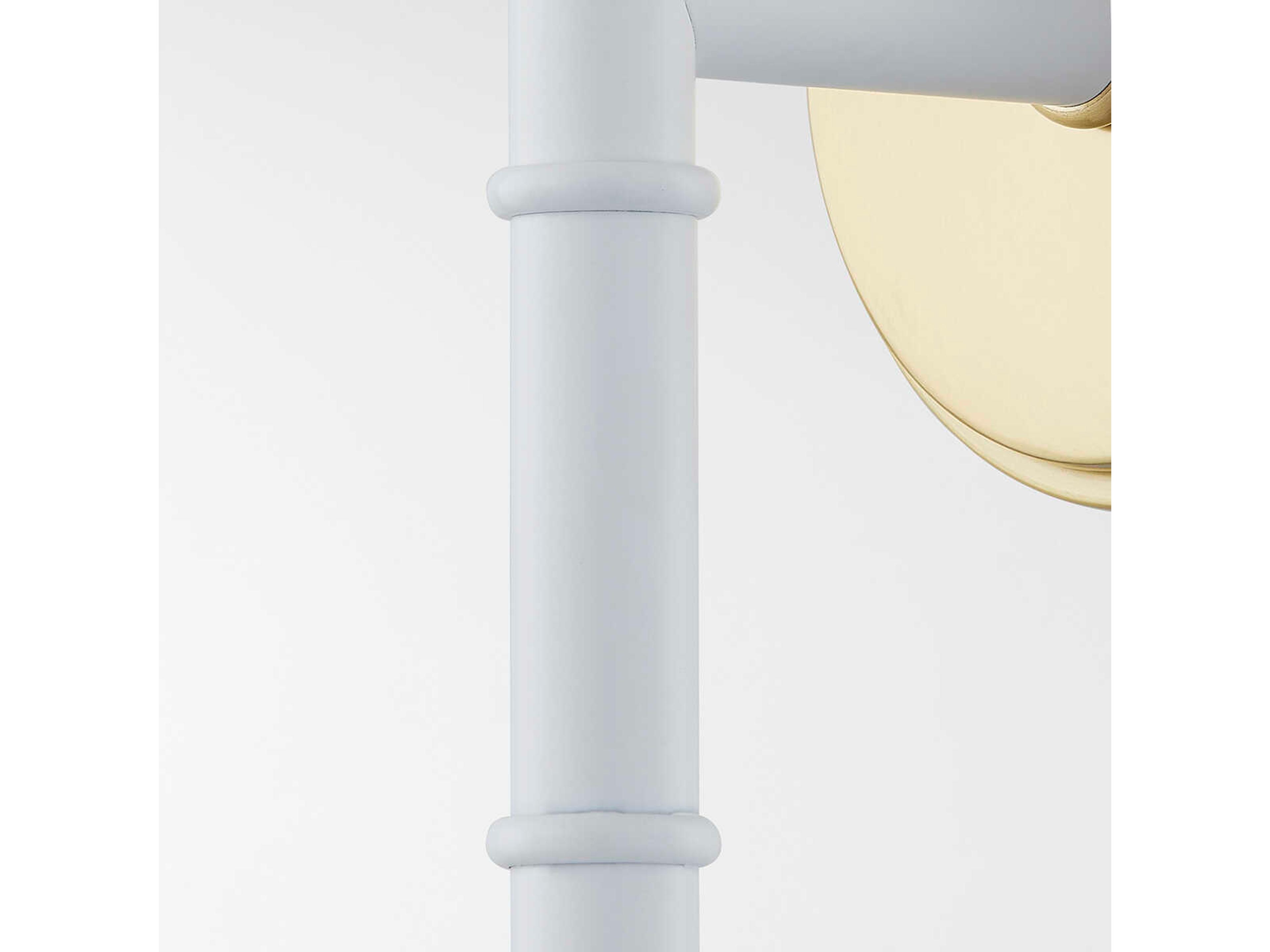 Mitzi Banyan 1-Light Aged Brass White Wall Sconce