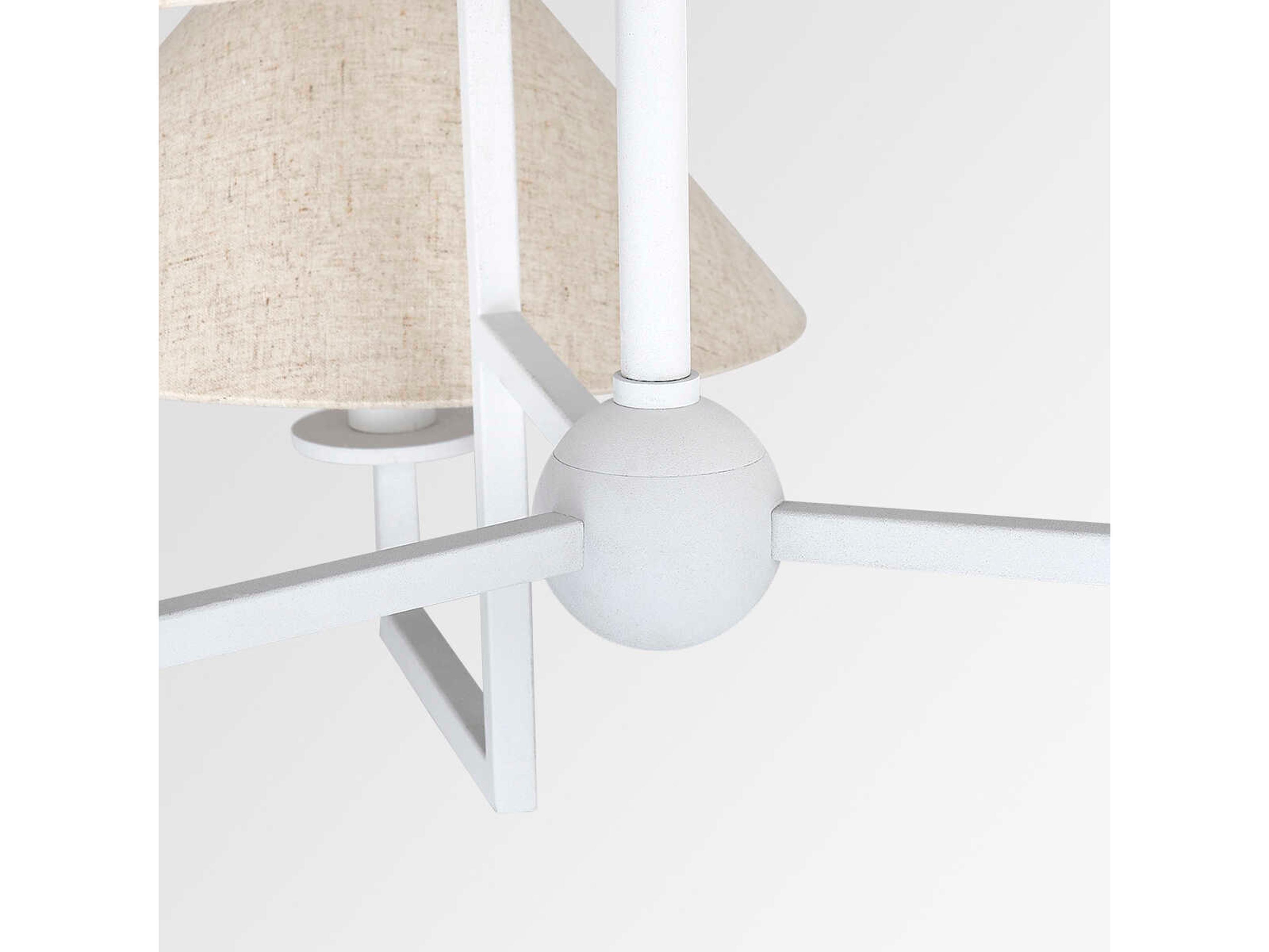 Mitzi Gladwyne 6-Light Textured White Candelabra Empire Chandelier