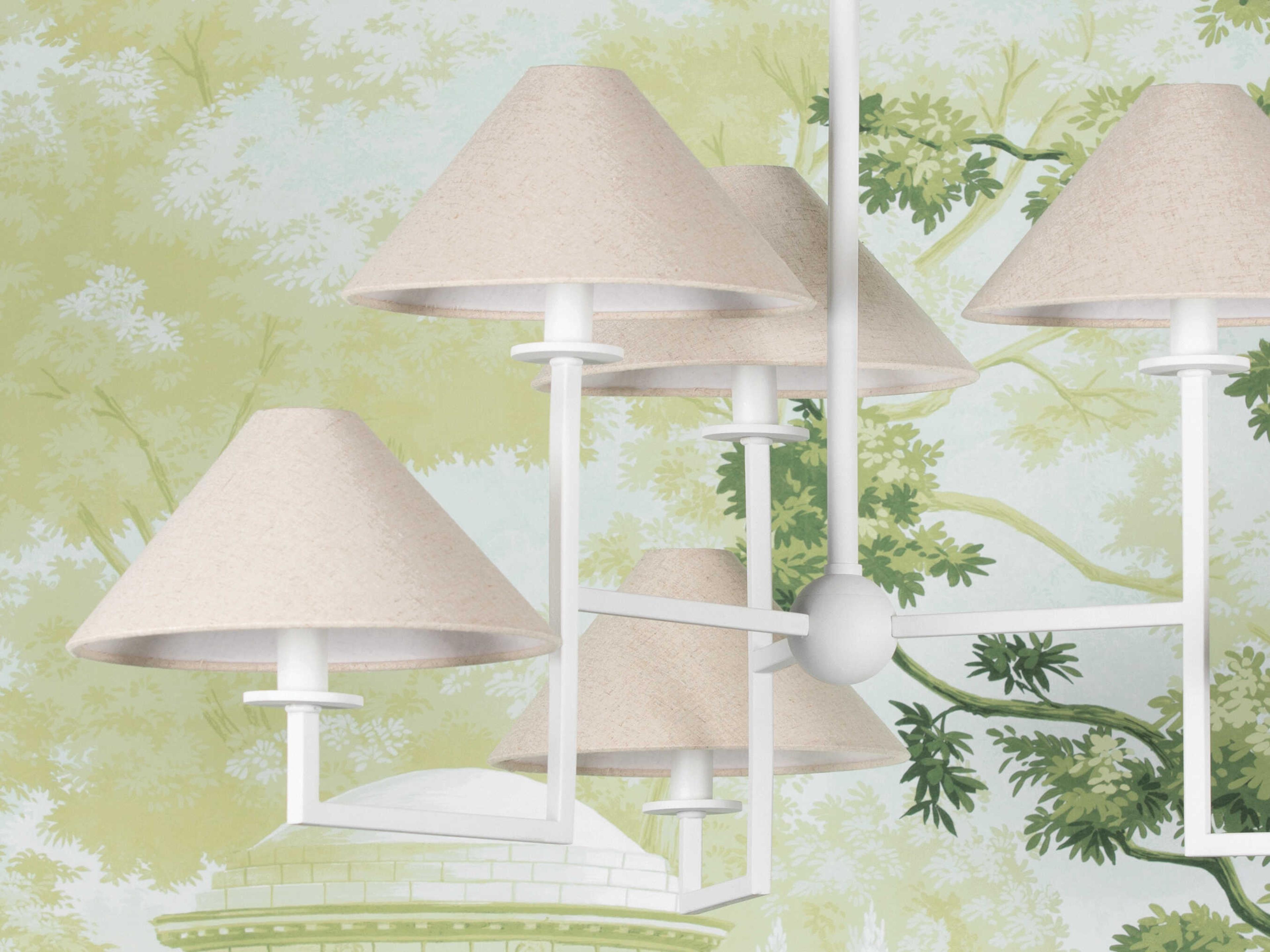 Mitzi Gladwyne 6-Light Textured White Candelabra Empire Chandelier