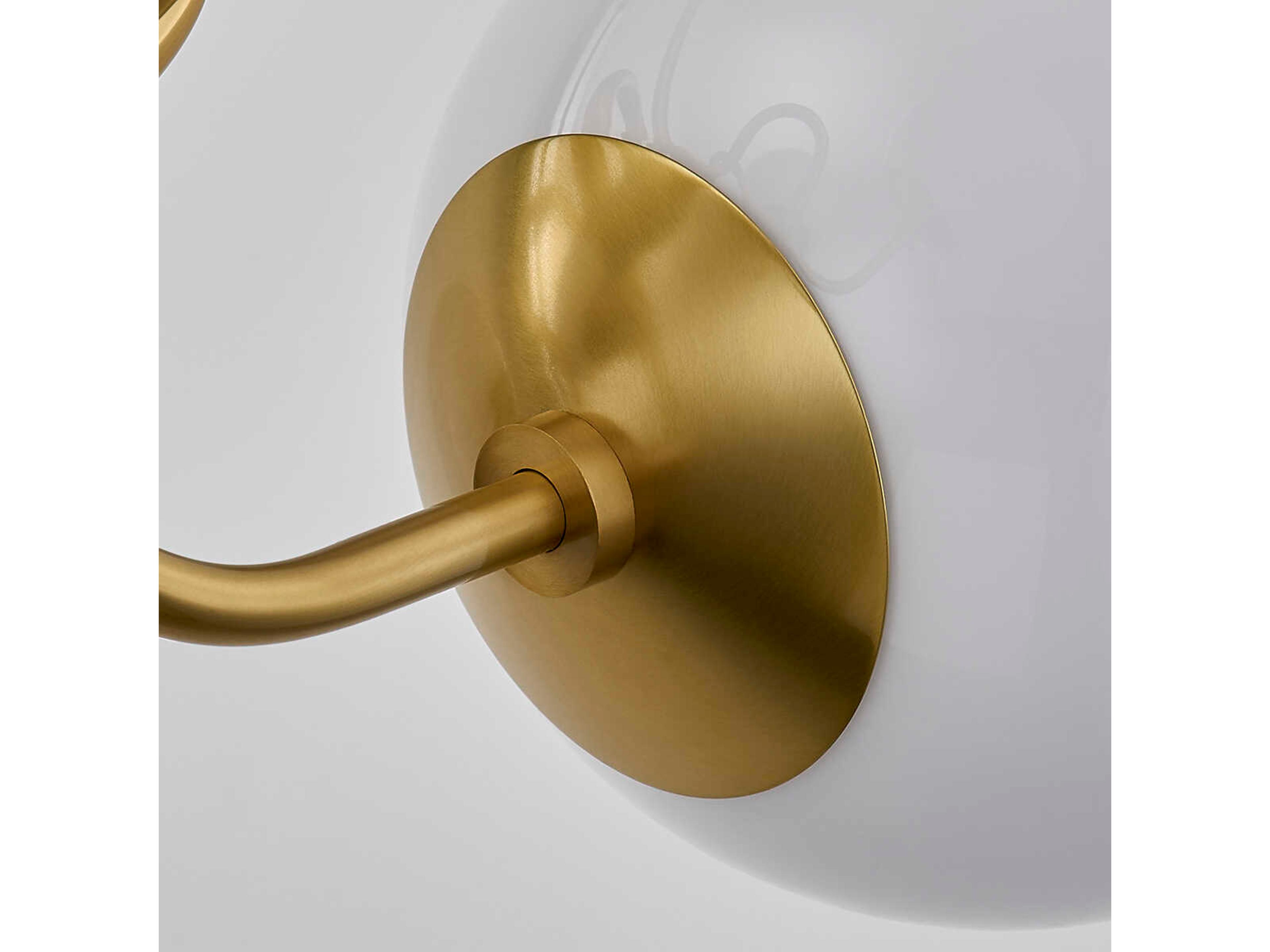 Mitzi Havana 5-Light Aged Brass Glass Globe Chandelier